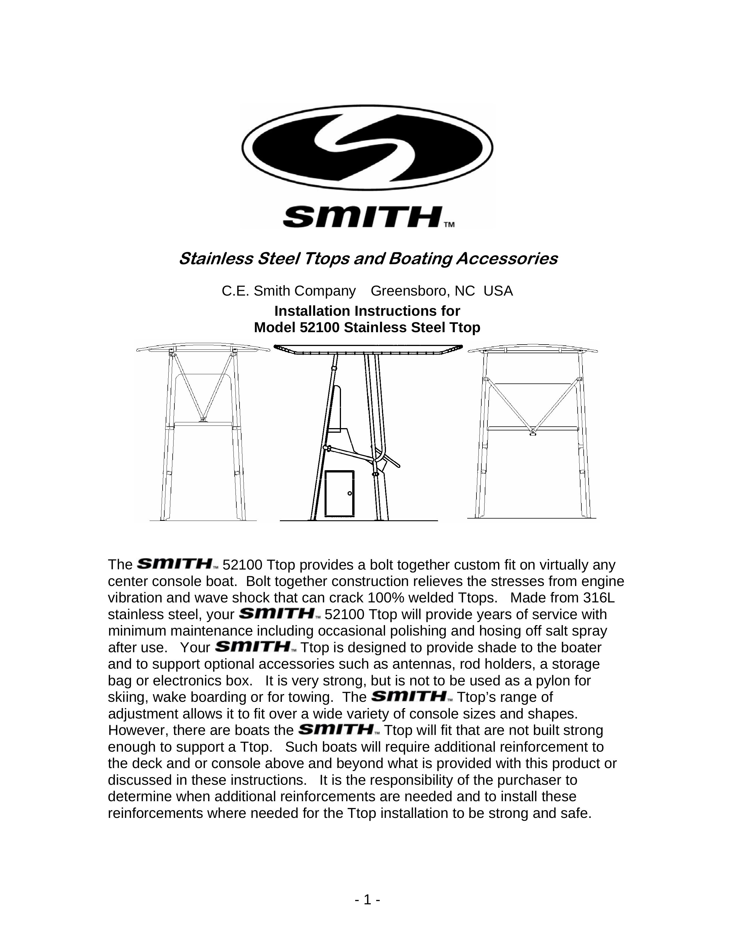 C. E. Smith 52100 Boating Equipment User Manual