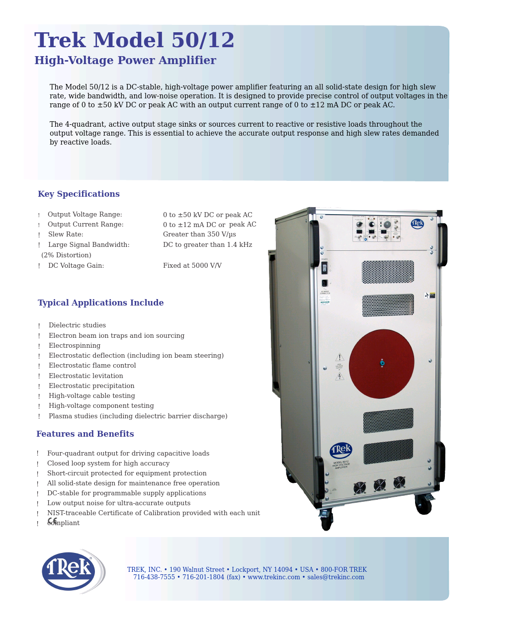 50-12 High-Voltage Power Amplifier (Page 1)