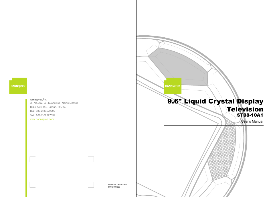9.6" LIQUID CRYSTAL DISPLAY ST08-10A1 (Page 1)