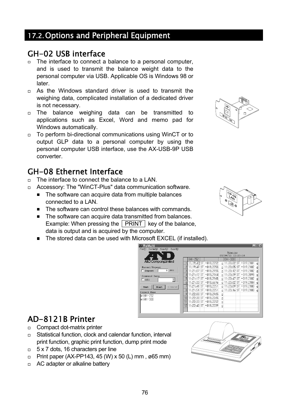 A & D Analytical Balance GH-120/GH-200/GH-300/GH-202/GH-252 (Page 78)