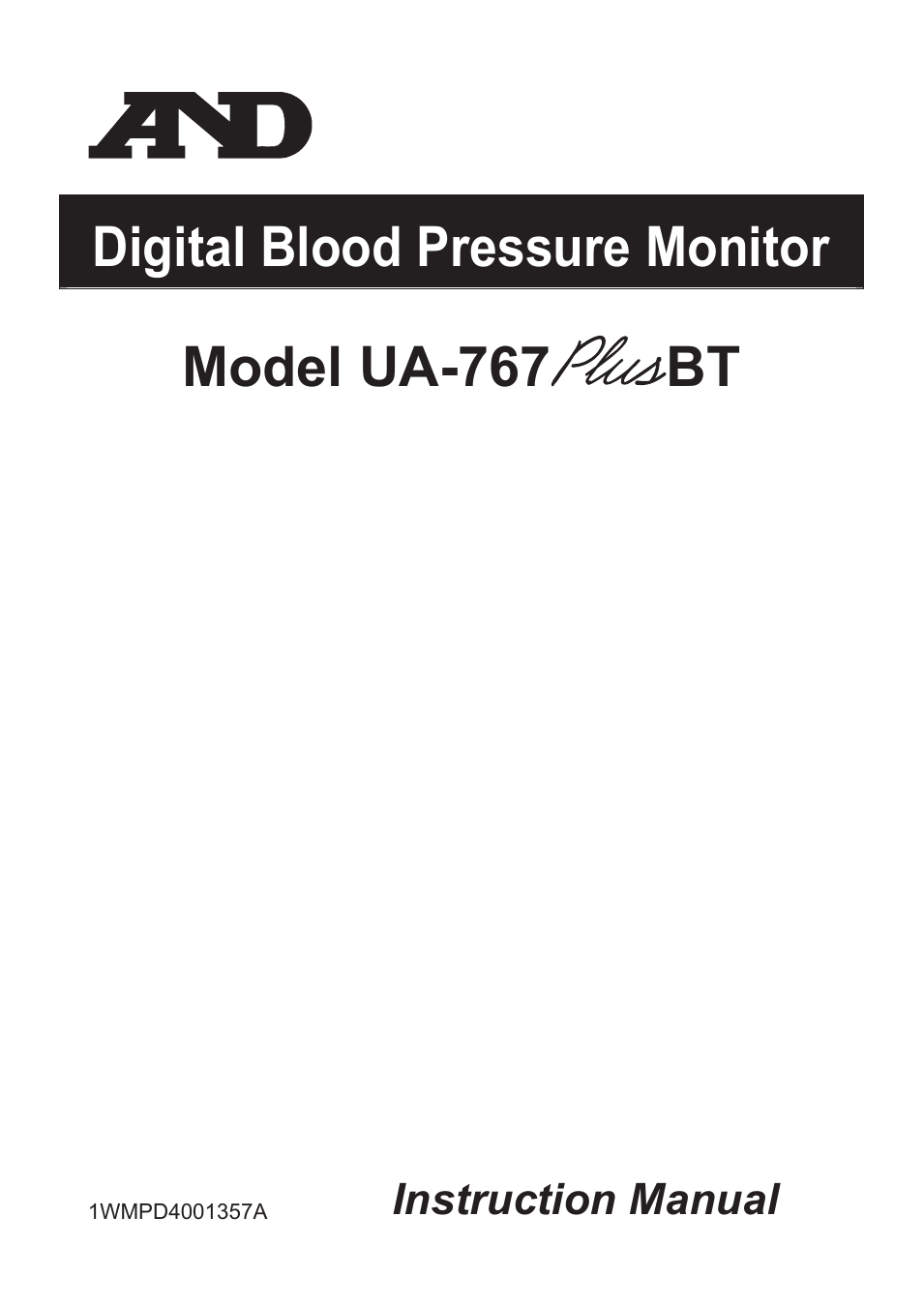 A & D Digital Blood Pressure Monitor UA-767 Plus BT (Page 1)