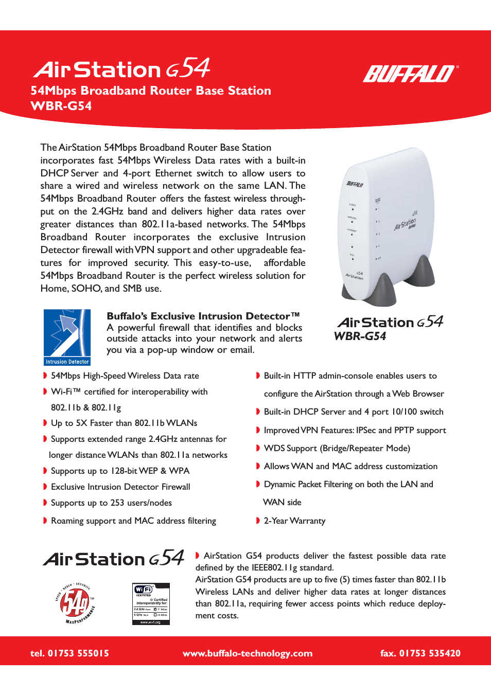 AIRSTATION WBR-G54 (Page 1)
