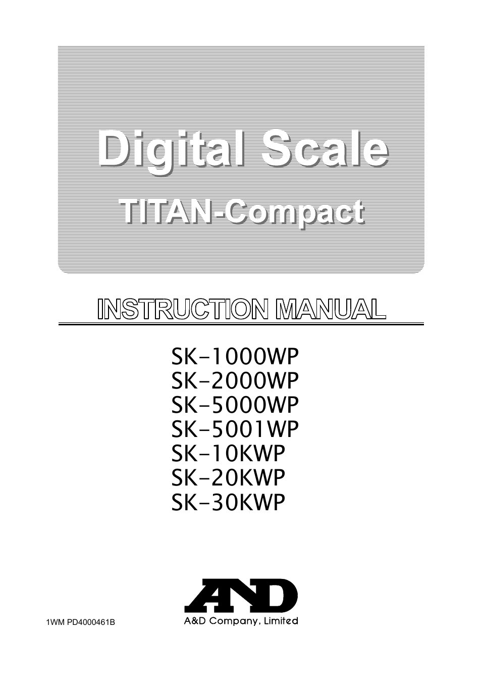 Digital Scale SK-1000WP (Page 1)
