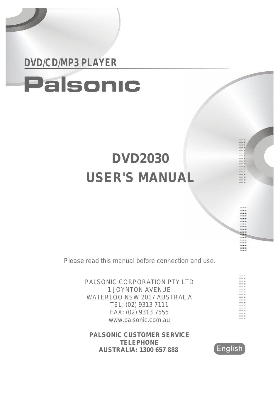 DVD/CD/MP3 Player DVD2030 (Page 1)