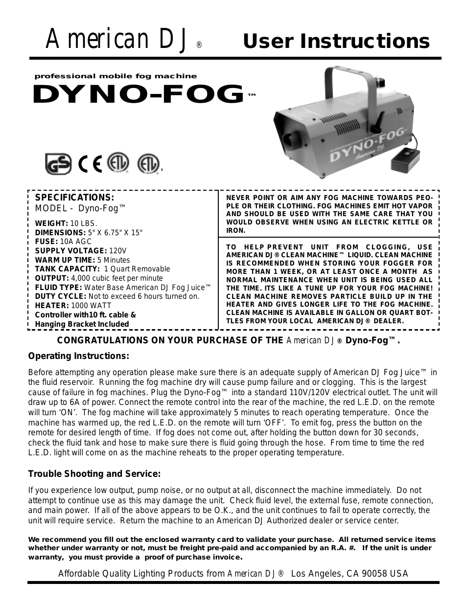 Dyno-Fog (Page 1)