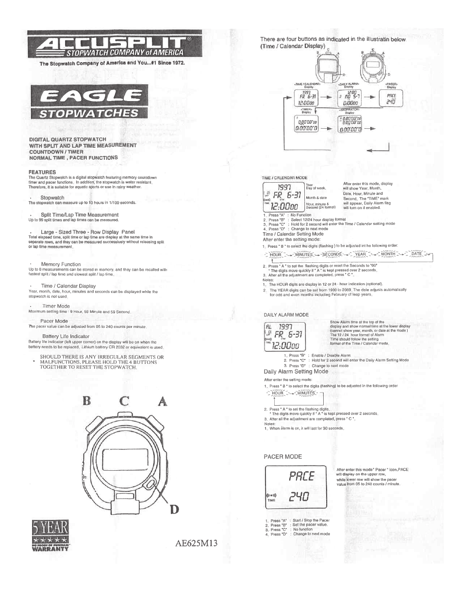 Eagle AE625M13 (Page 1)