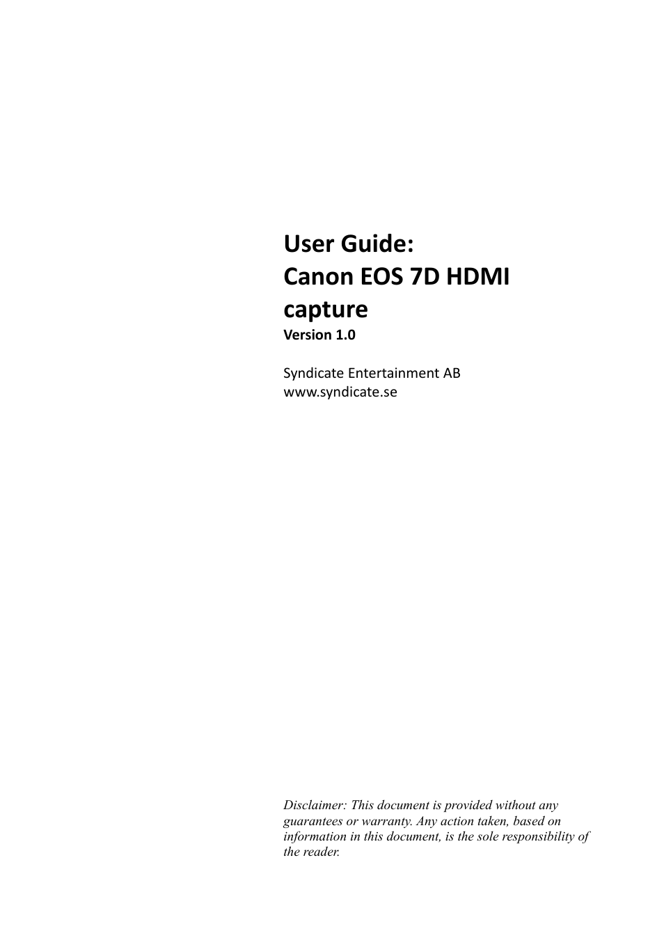 EOS 7D HDMI (Page 1)