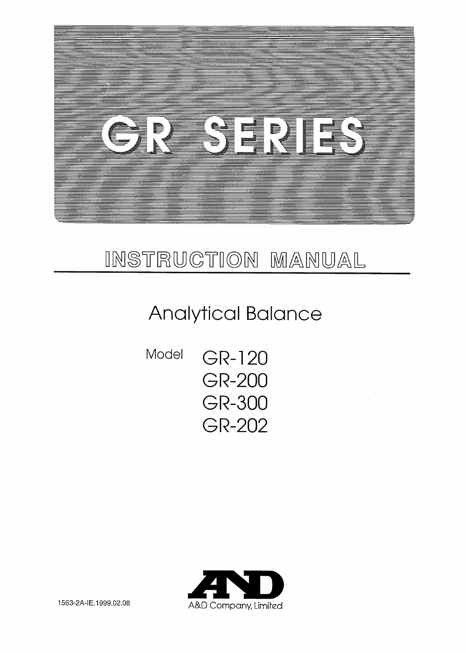 GR Series GR-120 (Page 1)