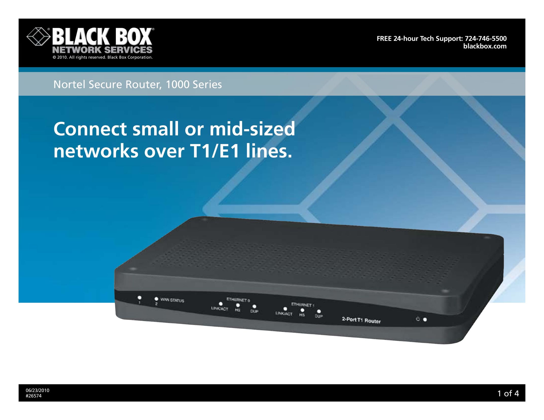 Black Box 1004 Network Router User Manual (Page 1)