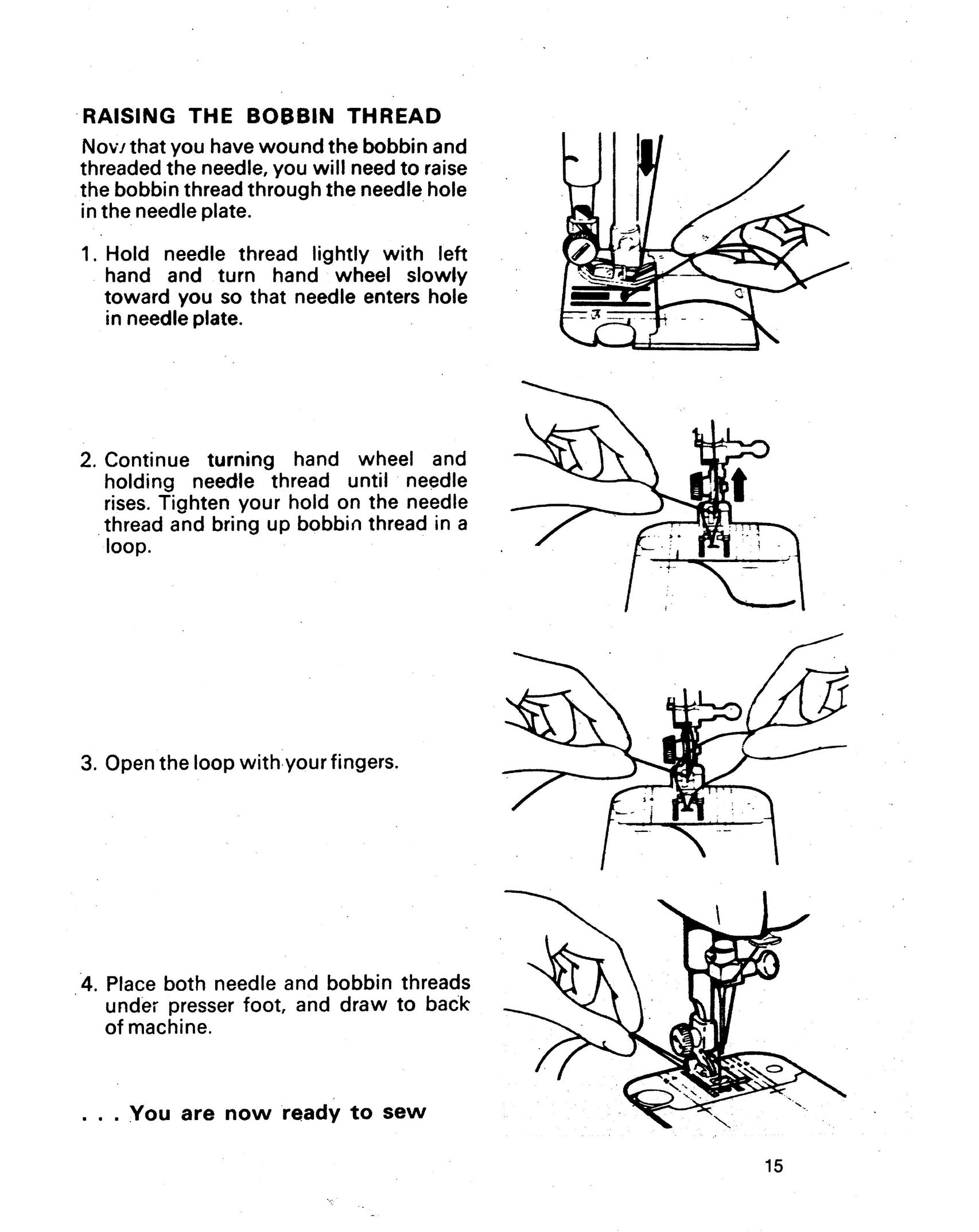 Singer 1021 Sewing Machine User Manual (Page 19)