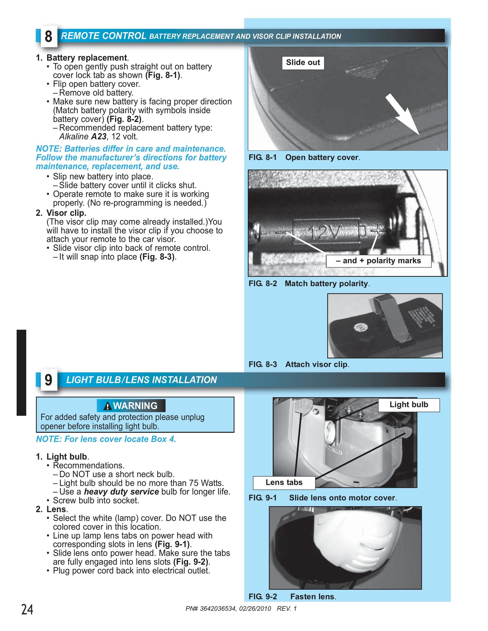 Chamberlain 1022 Garage Door Opener User Manual (Page 24)