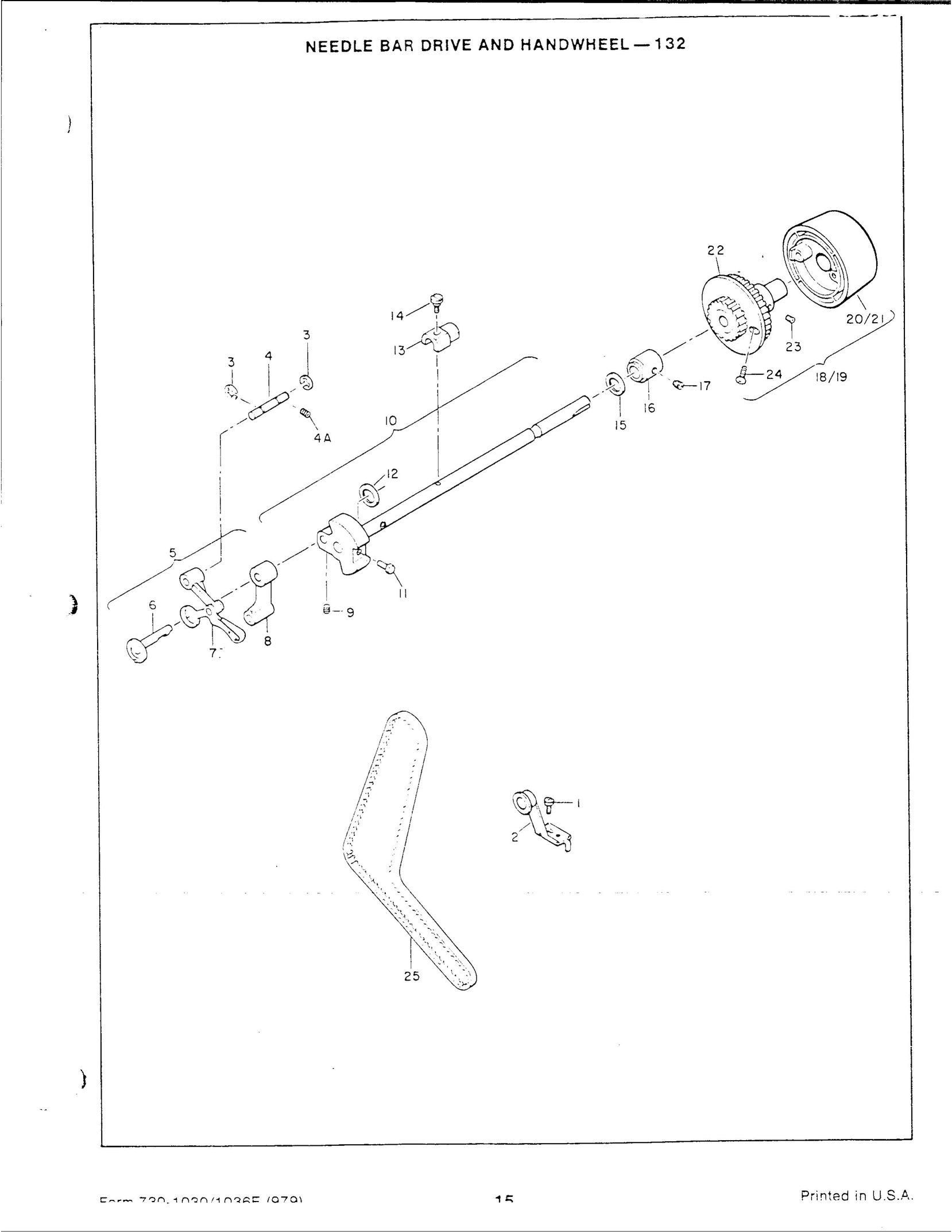 Singer 1036E Sewing Machine User Manual (Page 15)