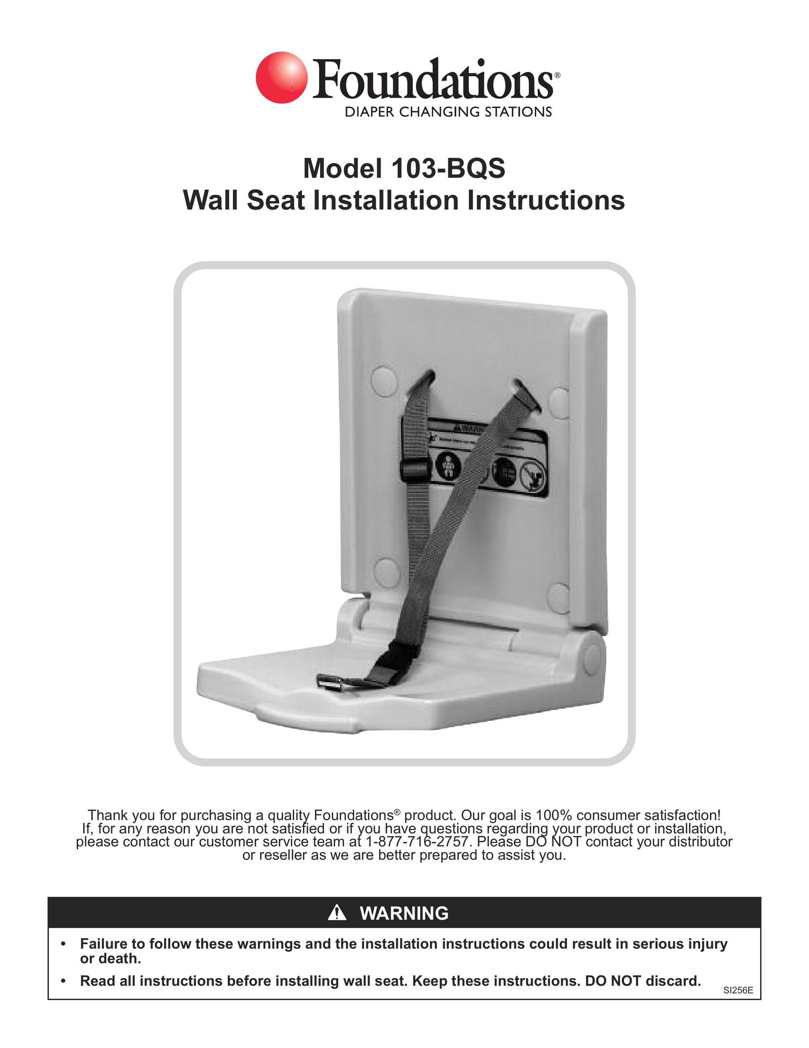 Foundations 103-BQS Baby Furniture User Manual (Page 1)