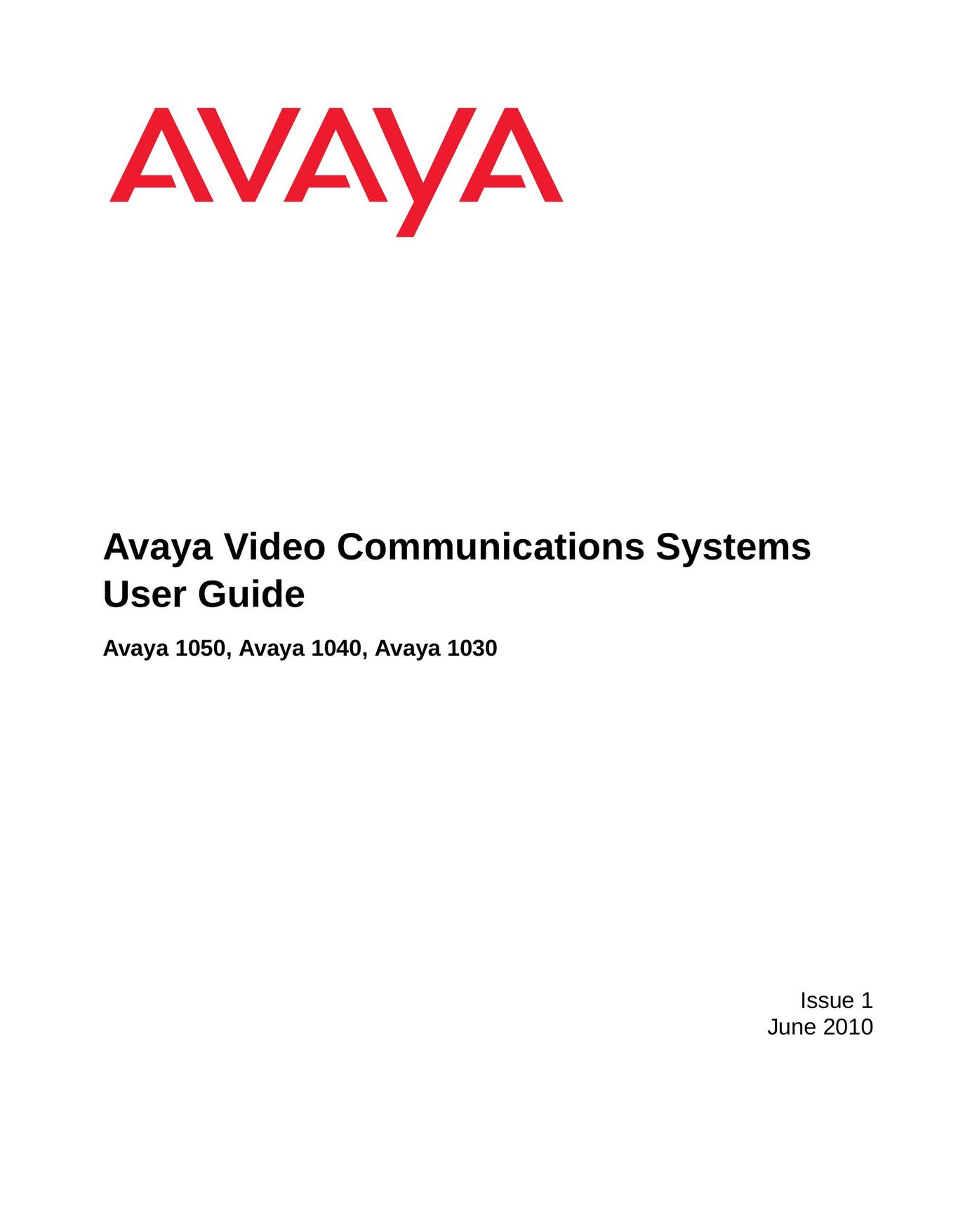 Avaya 1040 Conference Phone User Manual (Page 1)