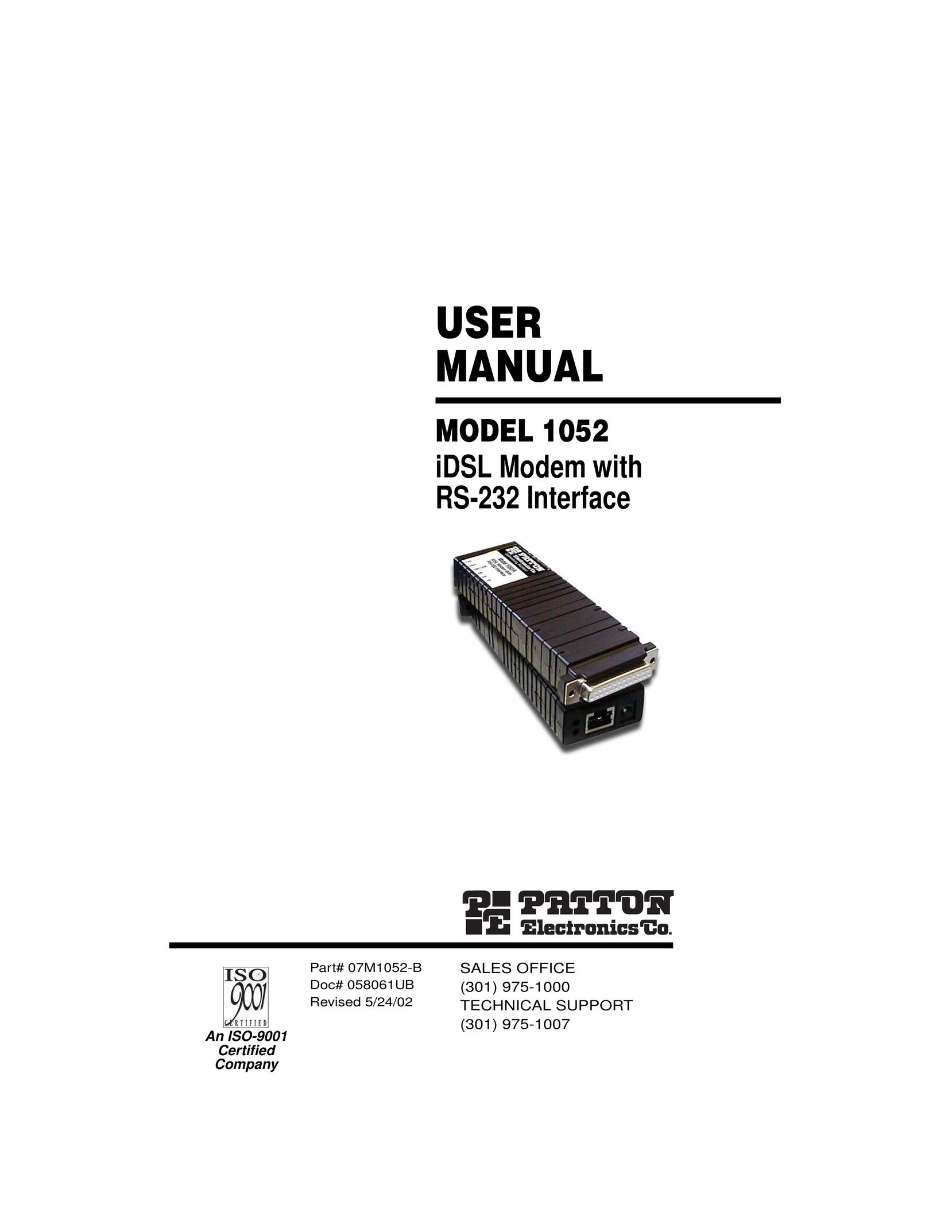 Patton electronic 1052 Network Card User Manual (Page 1)