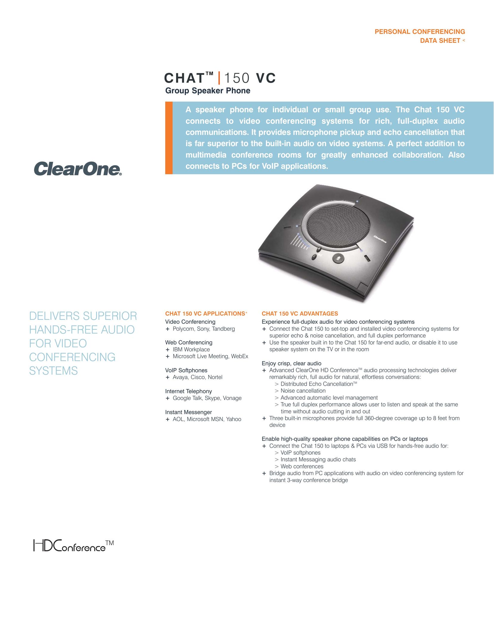 ClearOne comm 150 VC Corded Headset User Manual (Page 1)