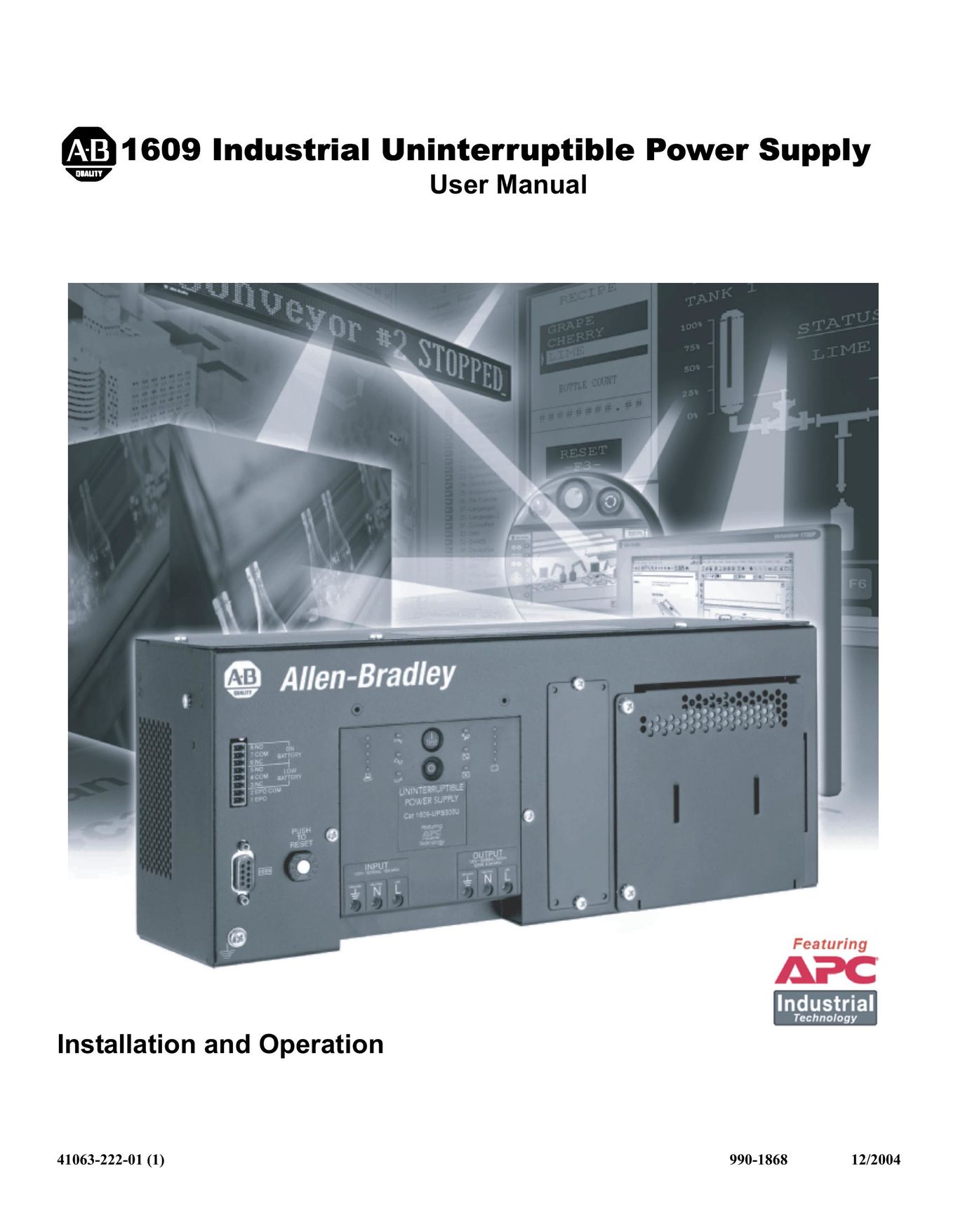 American Power Conversion 1609 Power Supply User Manual (Page 1)
