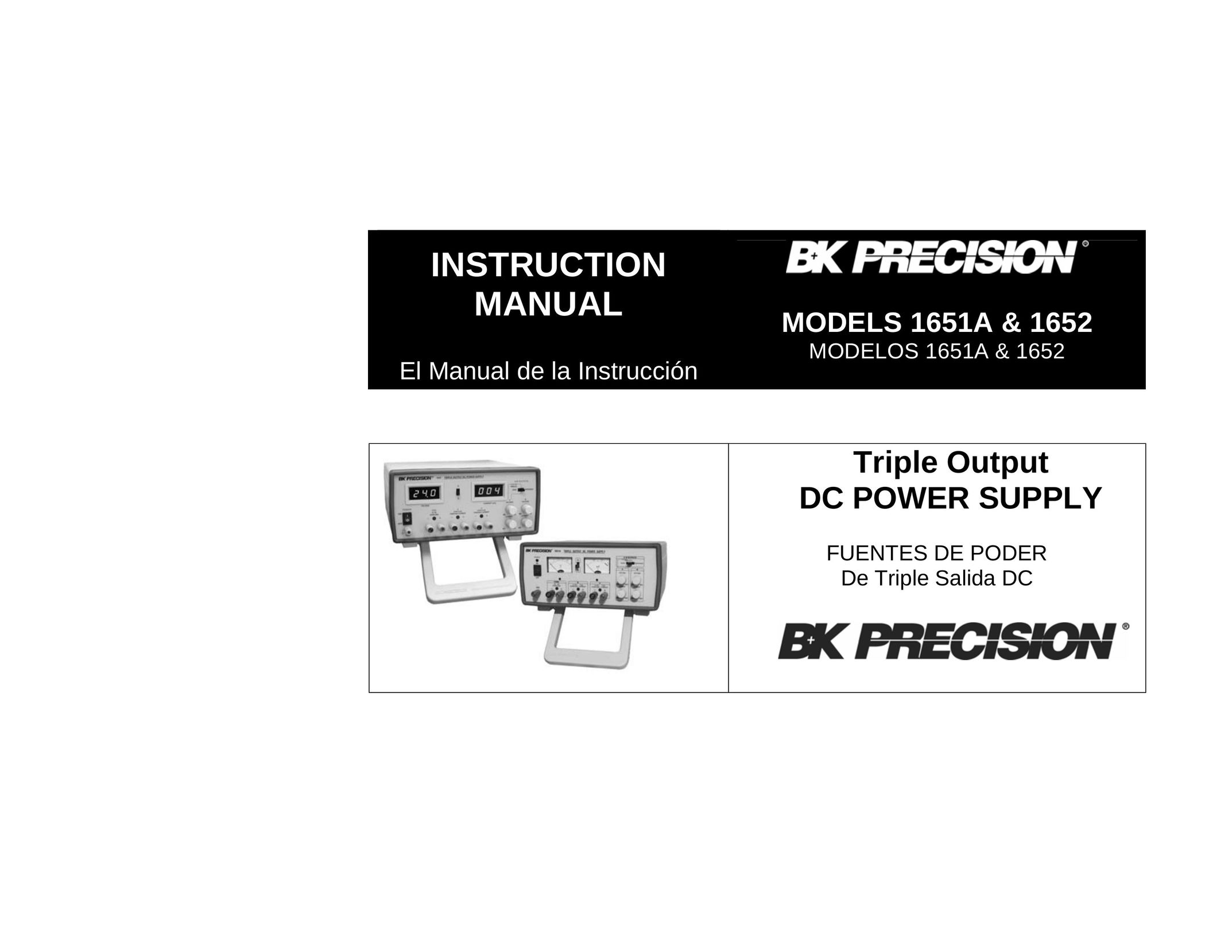 B&K 1651A Power Supply User Manual (Page 1)