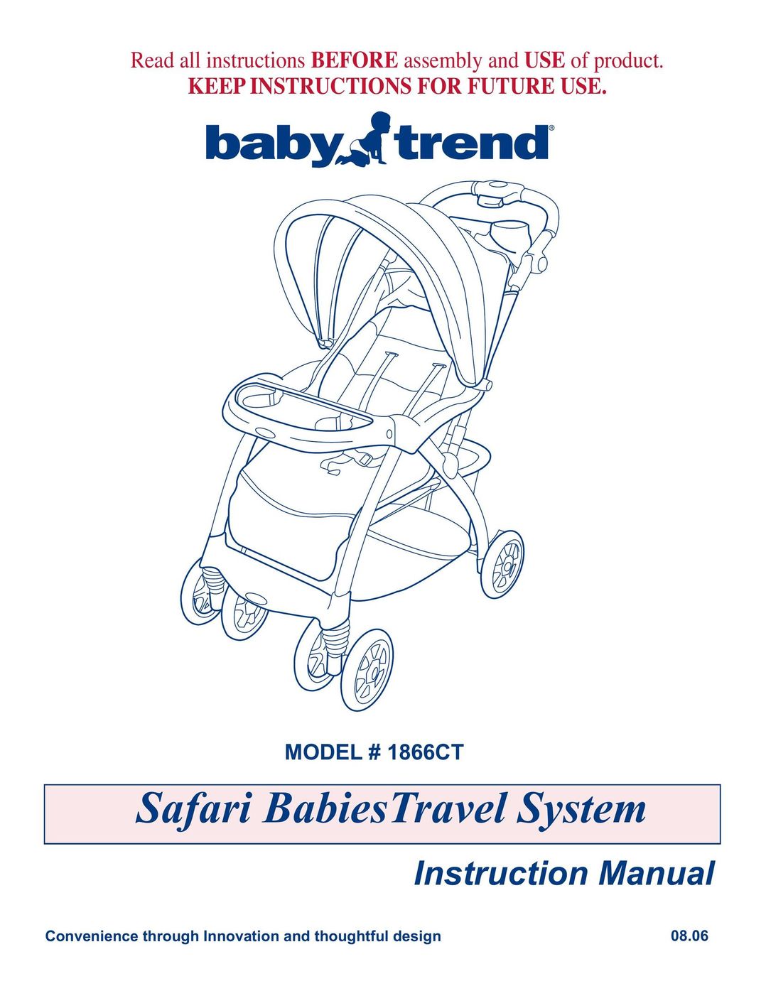 Baby Trend 1866CT Baby Accessories User Manual (Page 1)
