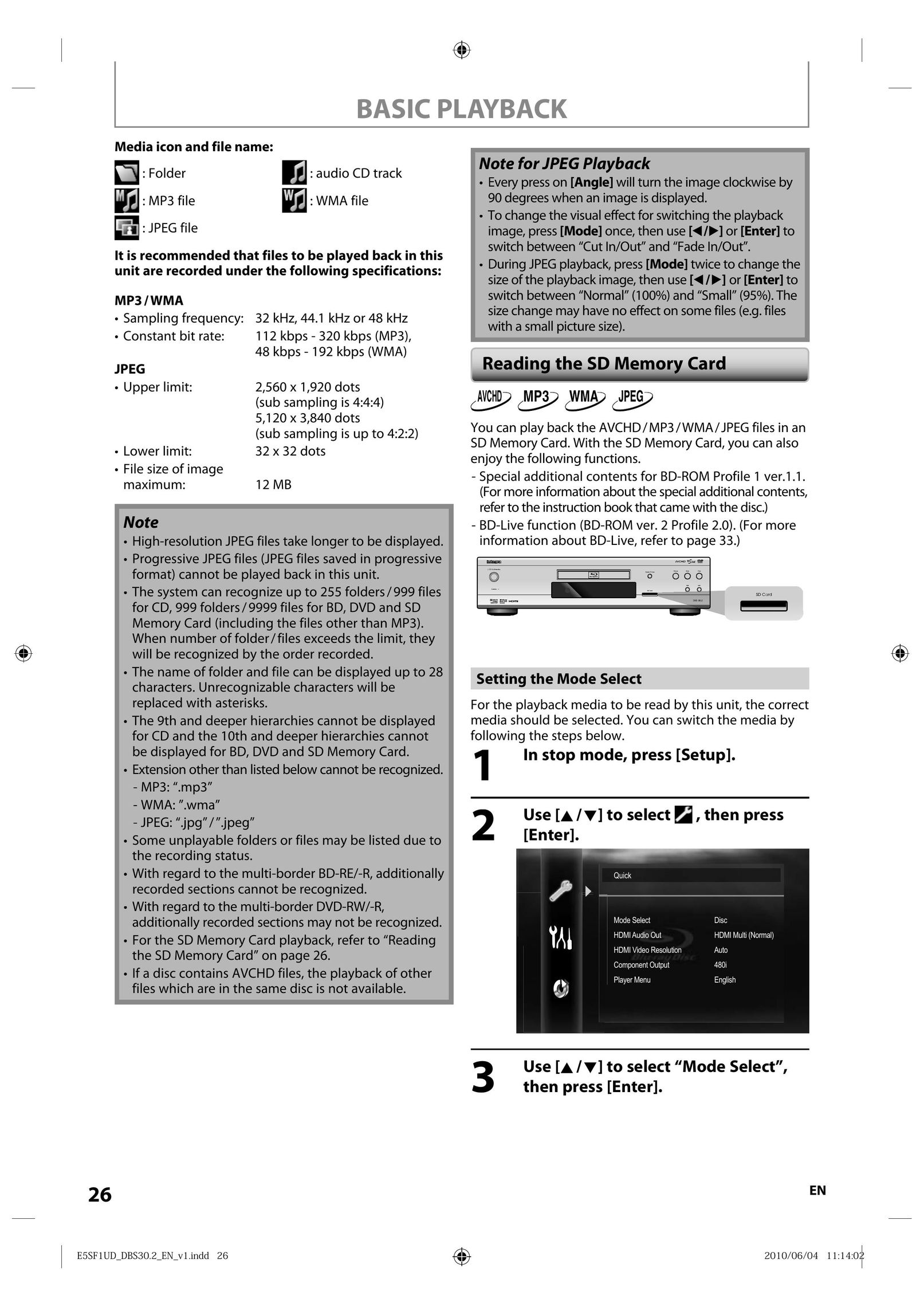 Integra 1VMN29753 Blu-ray Player User Manual (Page 26)