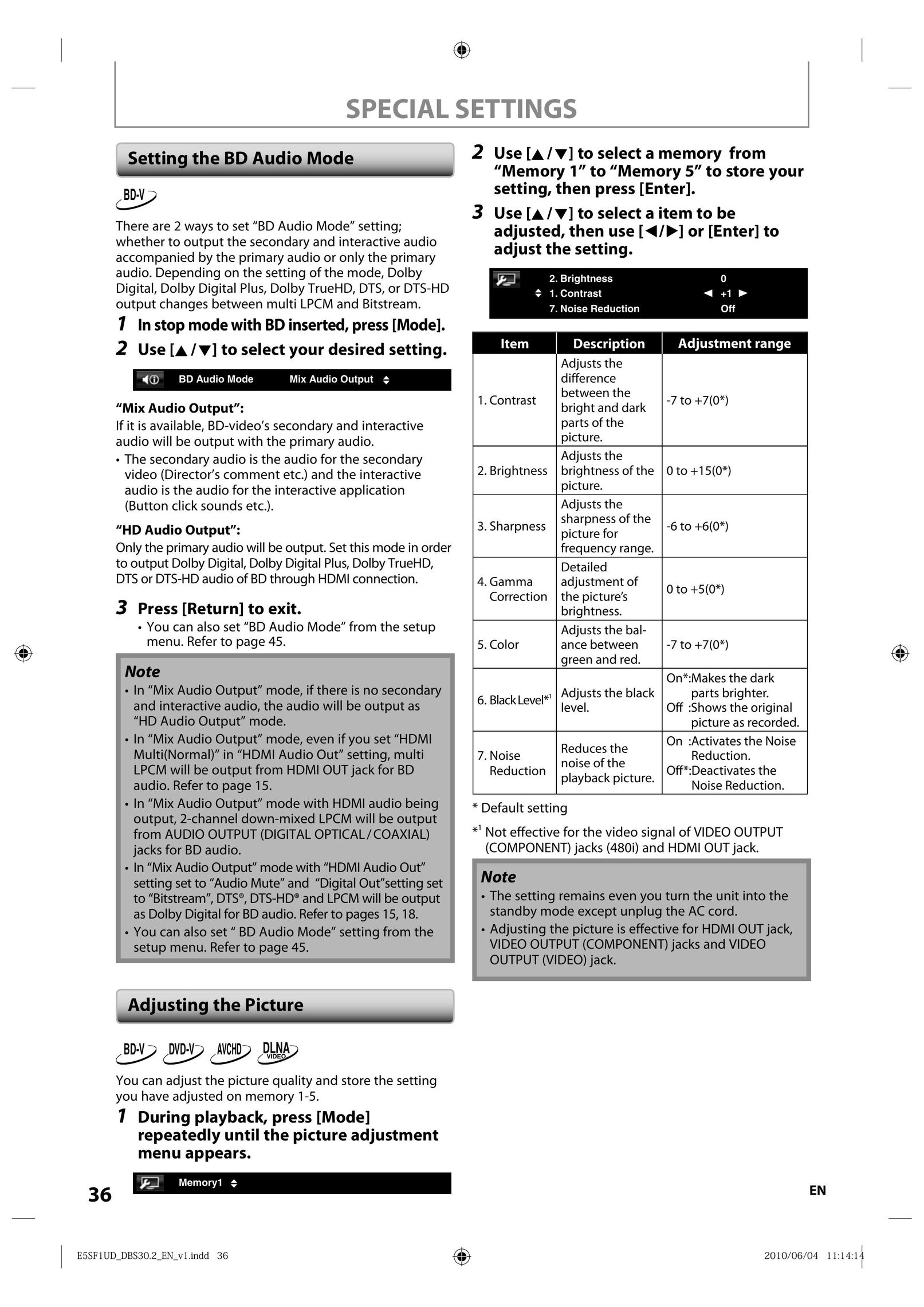 Integra 1VMN29753 Blu-ray Player User Manual (Page 36)