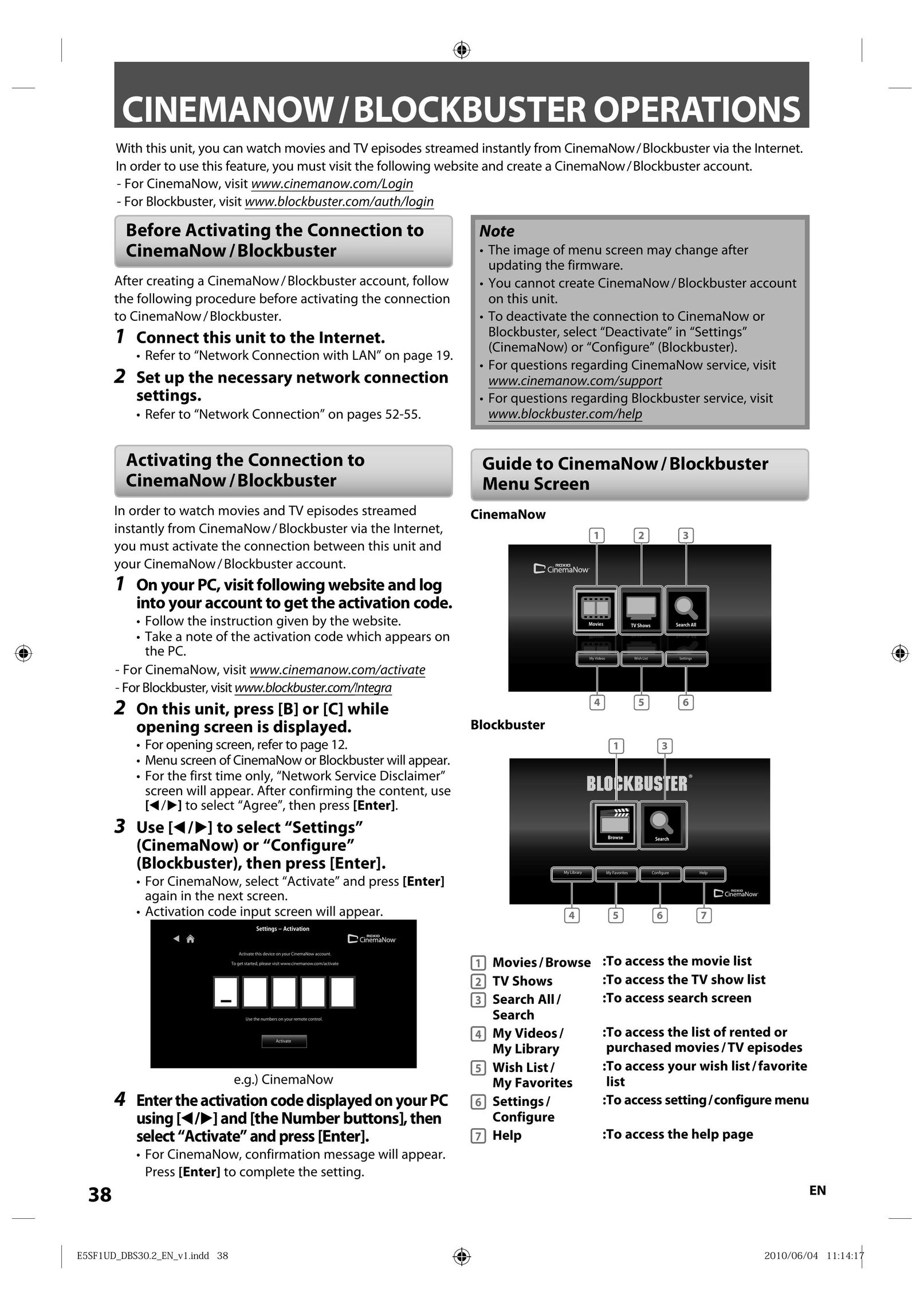Integra 1VMN29753 Blu-ray Player User Manual (Page 38)