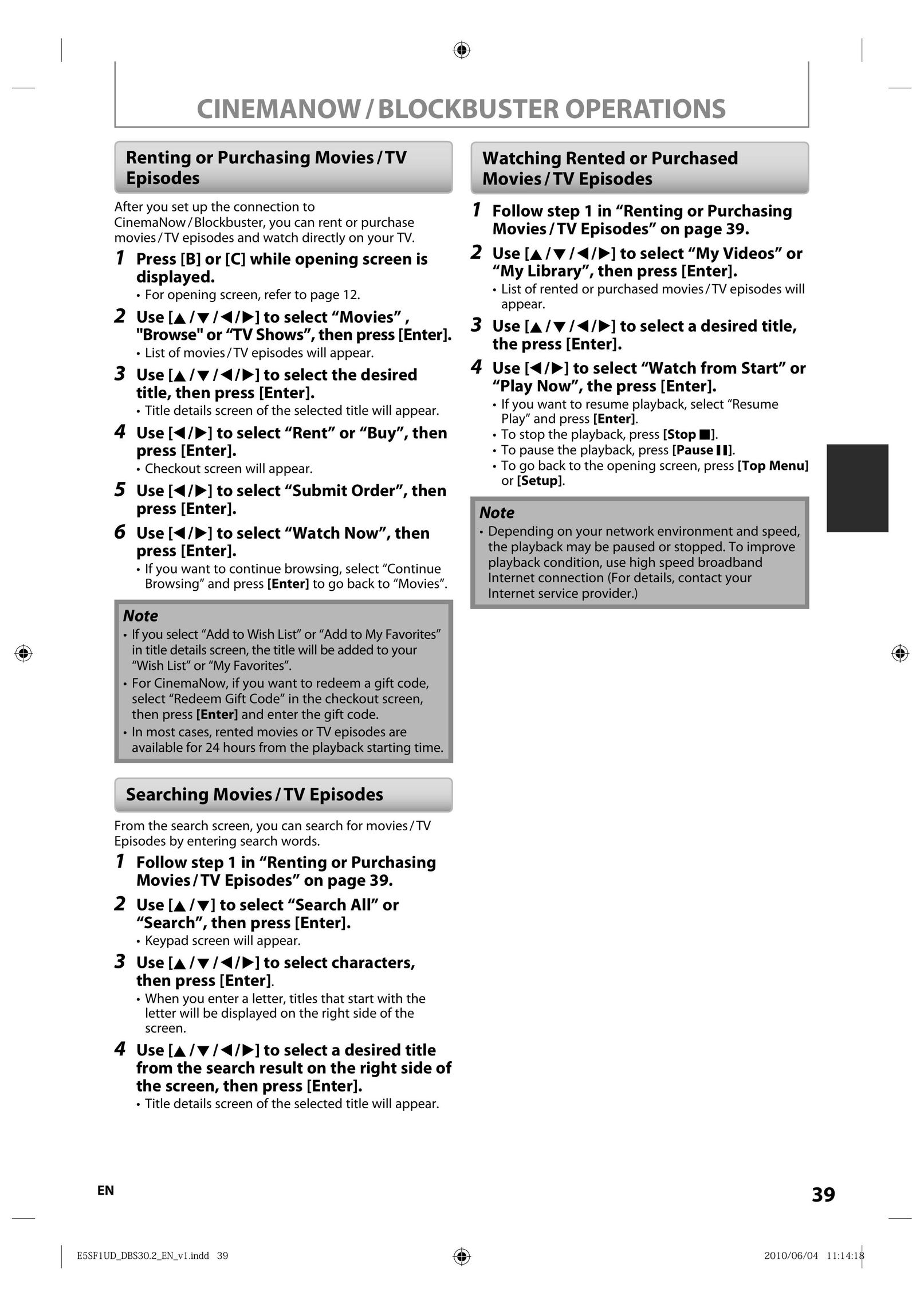Integra 1VMN29753 Blu-ray Player User Manual (Page 39)