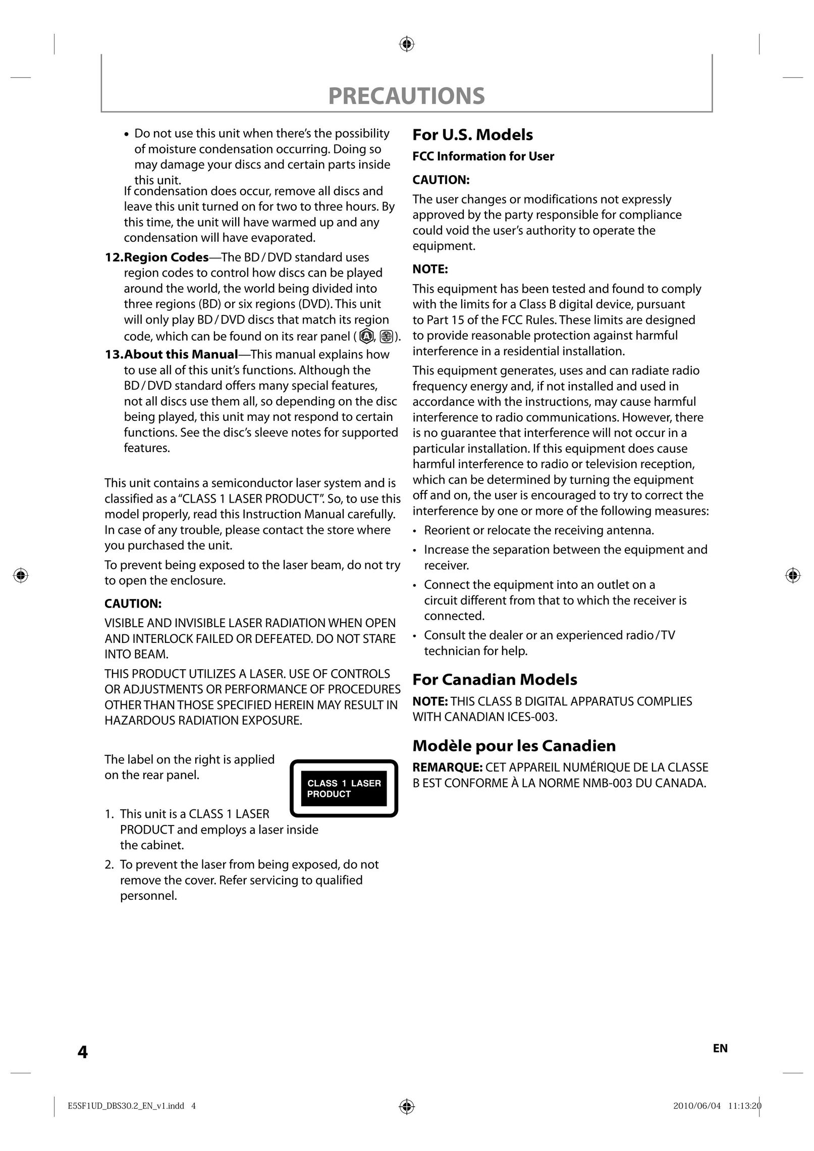 Integra 1VMN29753 Blu-ray Player User Manual (Page 4)