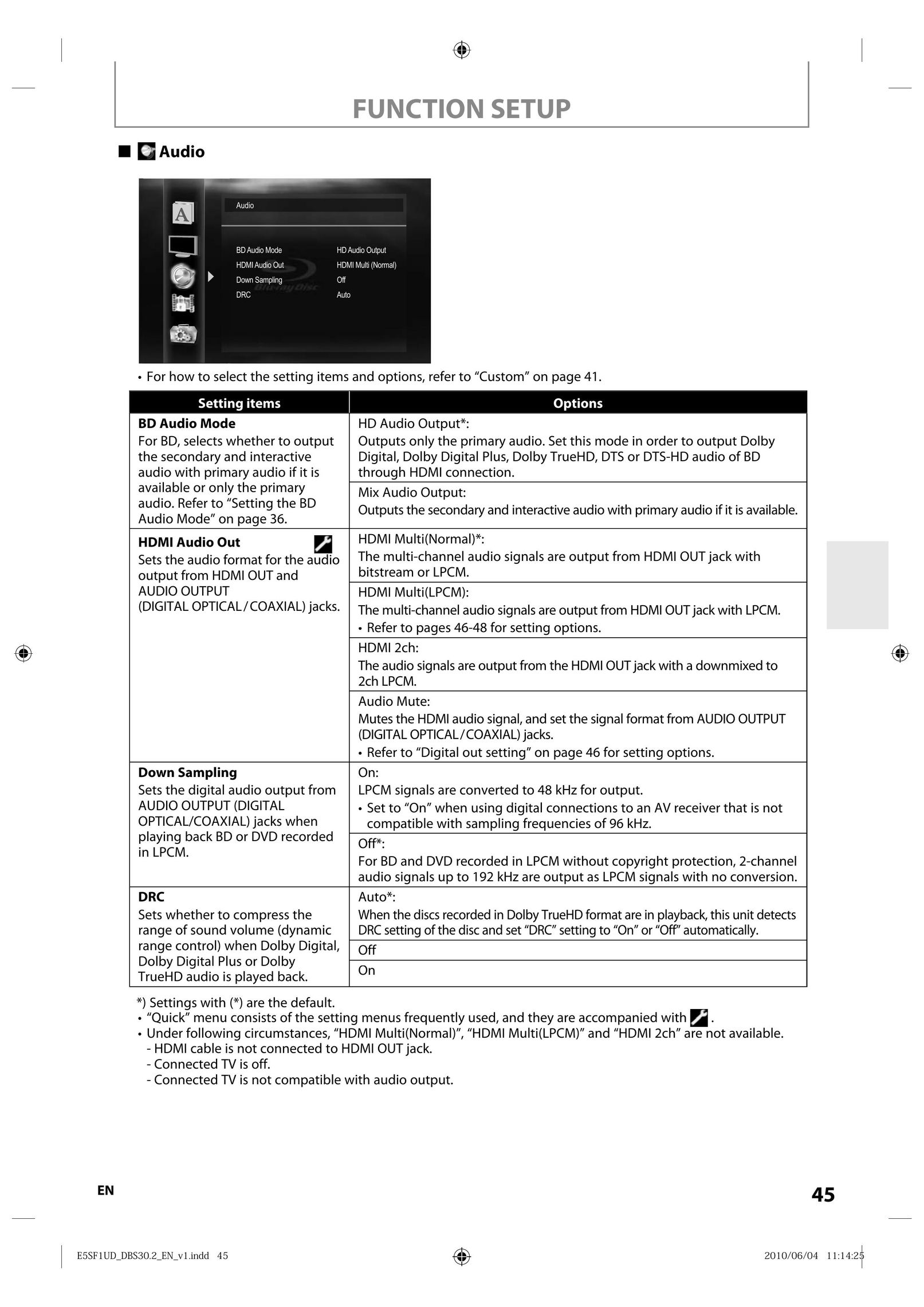Integra 1VMN29753 Blu-ray Player User Manual (Page 45)