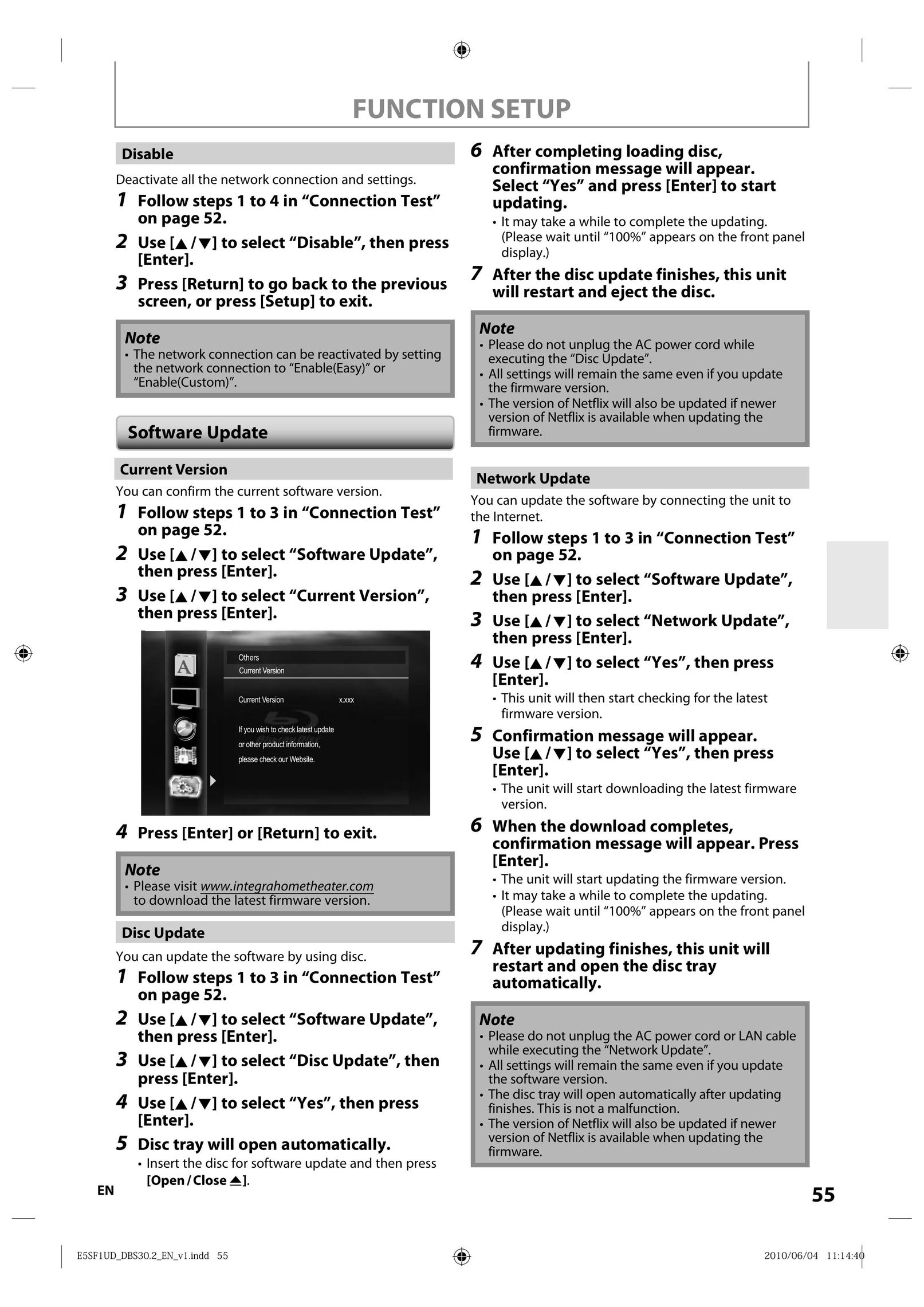 Integra 1VMN29753 Blu-ray Player User Manual (Page 55)