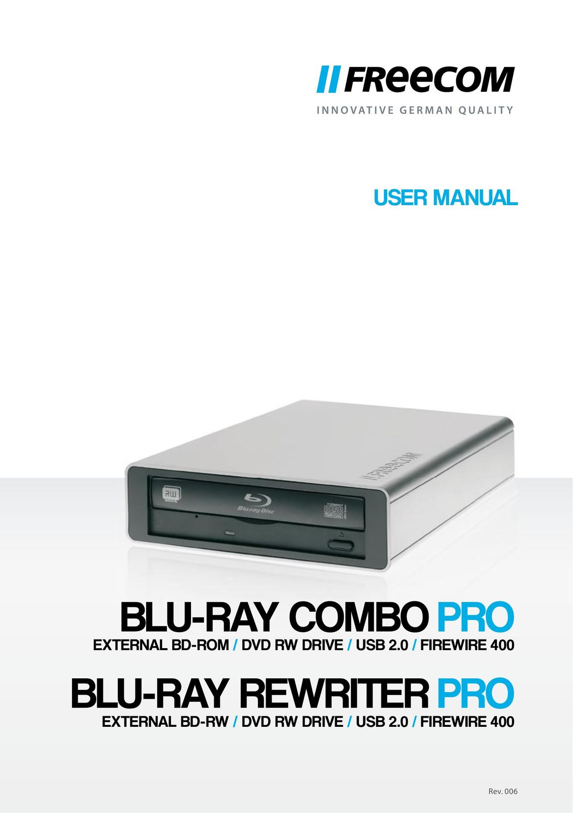 Freecom Technologies 220AW8FB Blu-ray Player User Manual (Page 1)