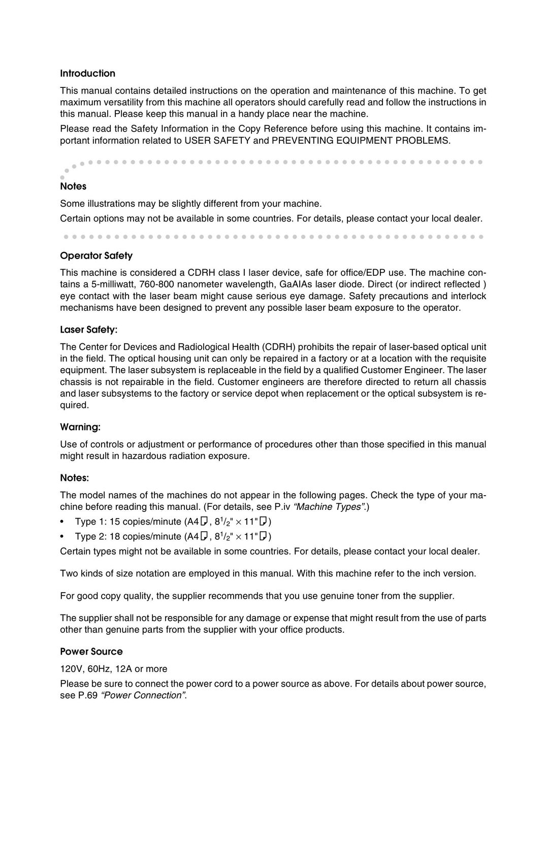 Savin 2515 Printer User Manual (Page 3)