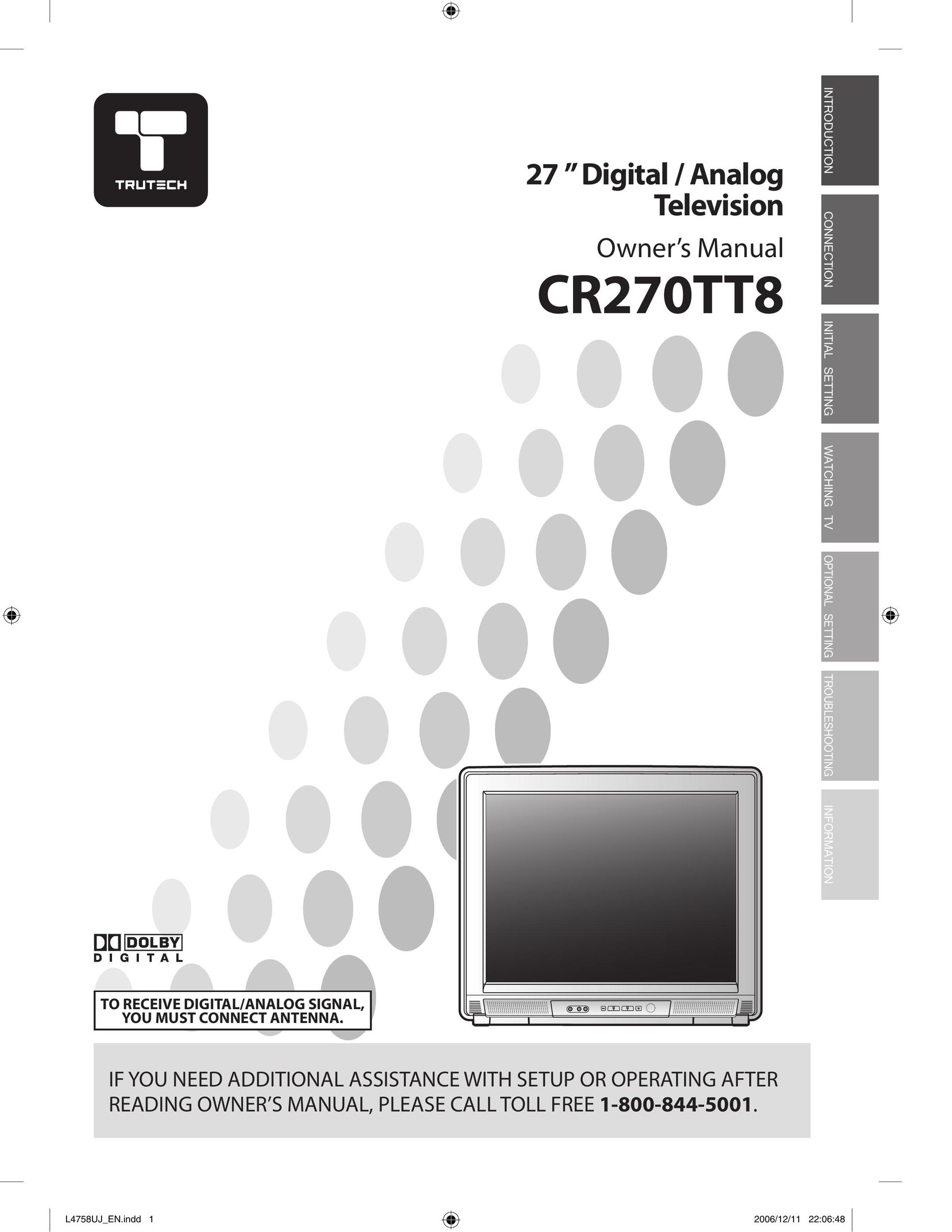FUNAI CR270TT8 CRT Television User Manual (Page 1)