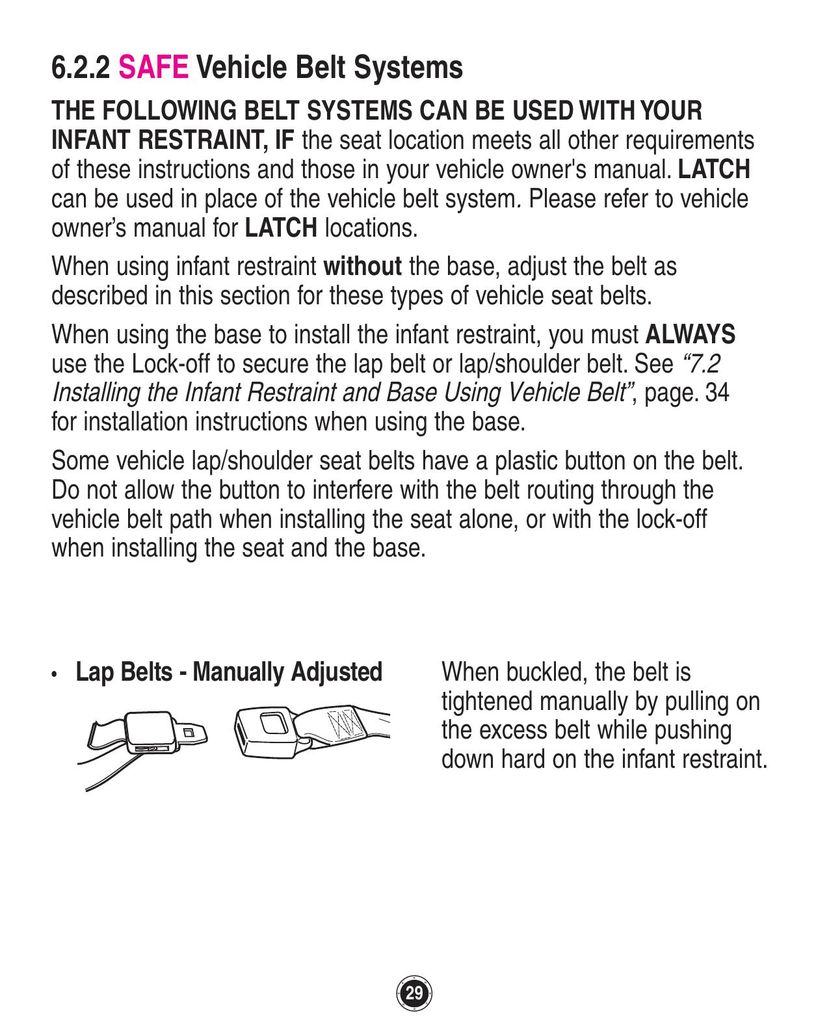 Graco 35 Car Seat User Manual (Page 29)
