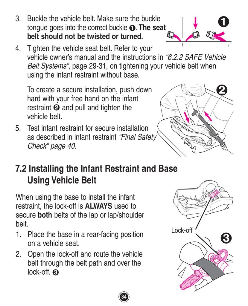 Graco 35 Car Seat User Manual (Page 34)