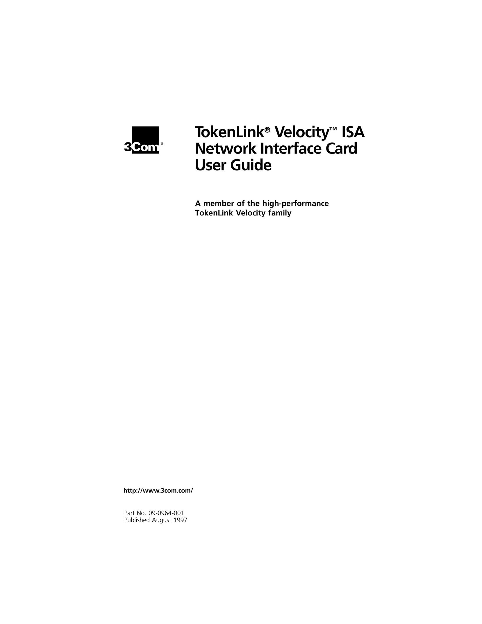 3Com 3C319 Network Card User Manual (Page 1)