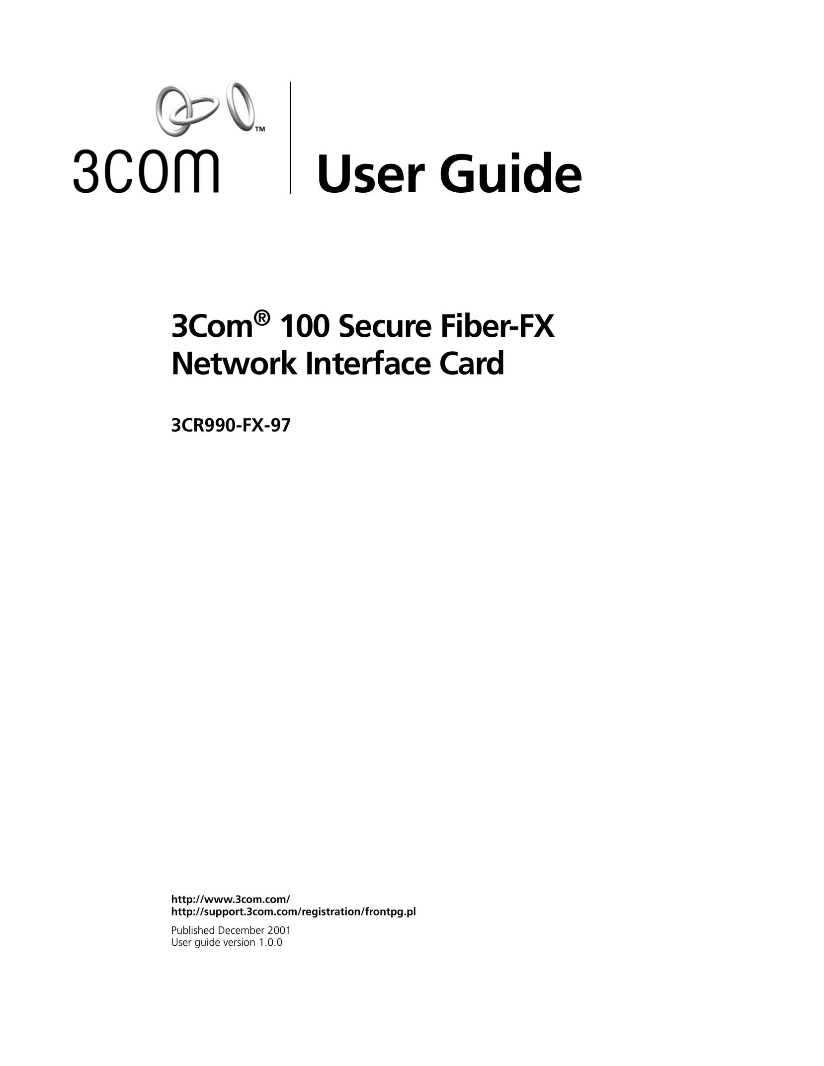 3Com 3CR990-FX-97 Network Card User Manual (Page 1)