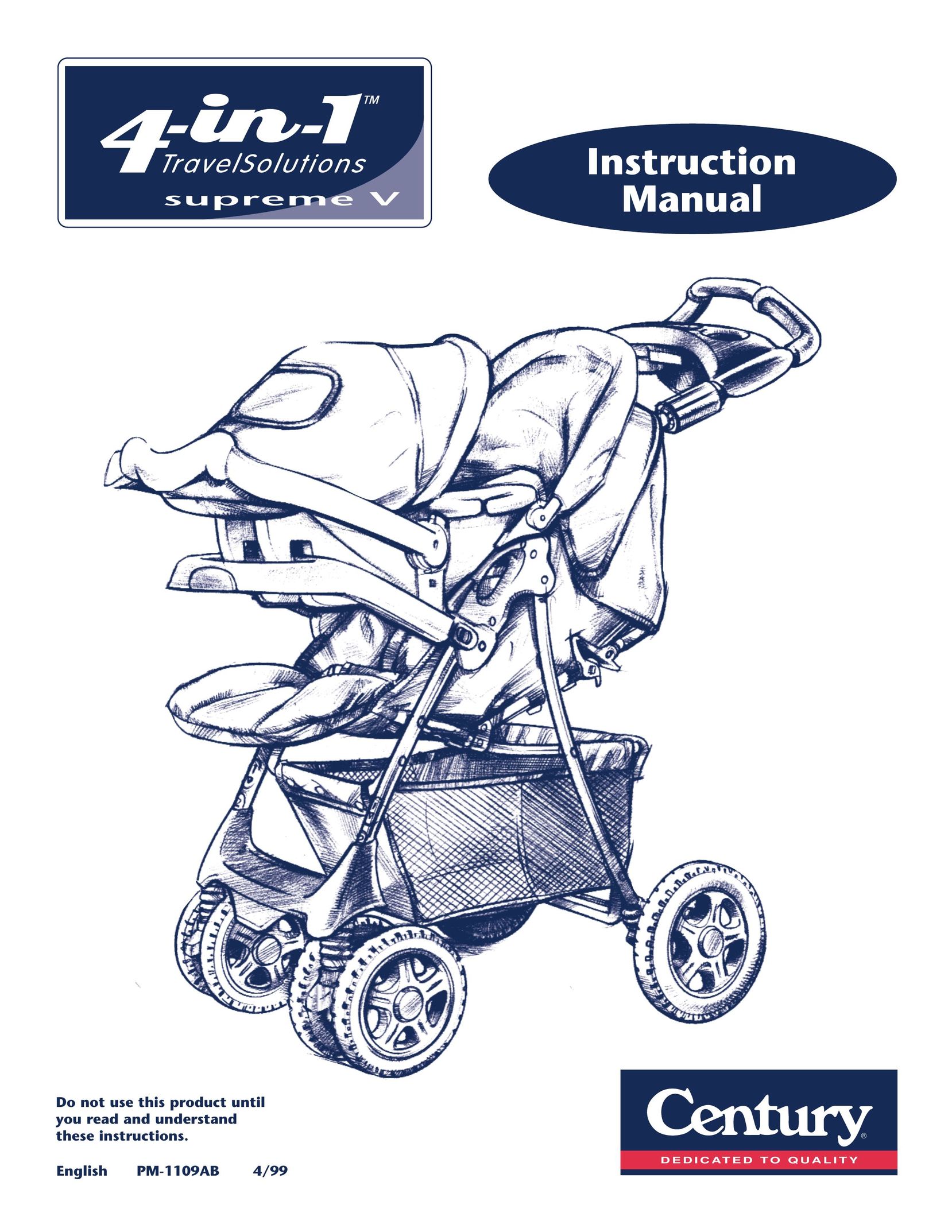Century PM-1109AB Baby Carrier User Manual (Page 1)