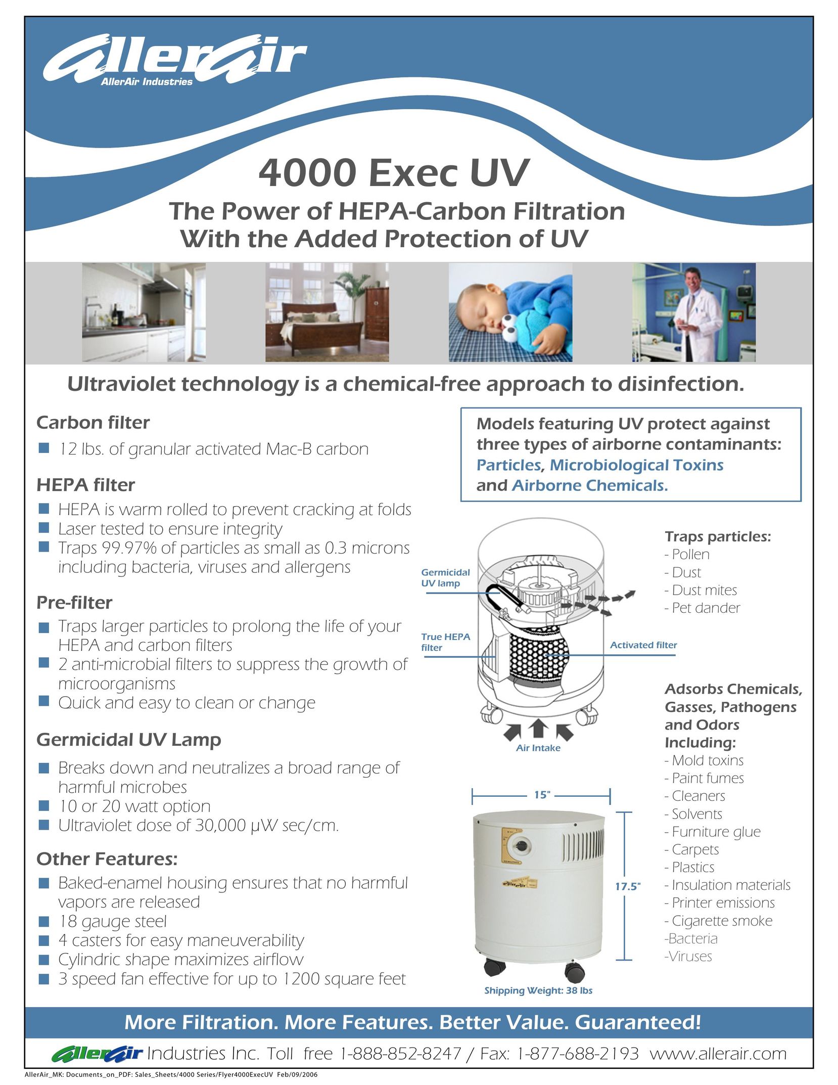 AllerAir 4000 Exec Uv Air Cleaner User Manual (Page 1)