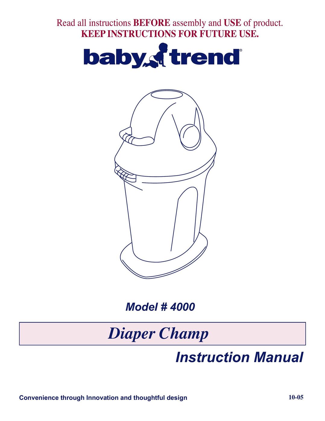 Baby Trend 4000 Baby Accessories User Manual (Page 1)