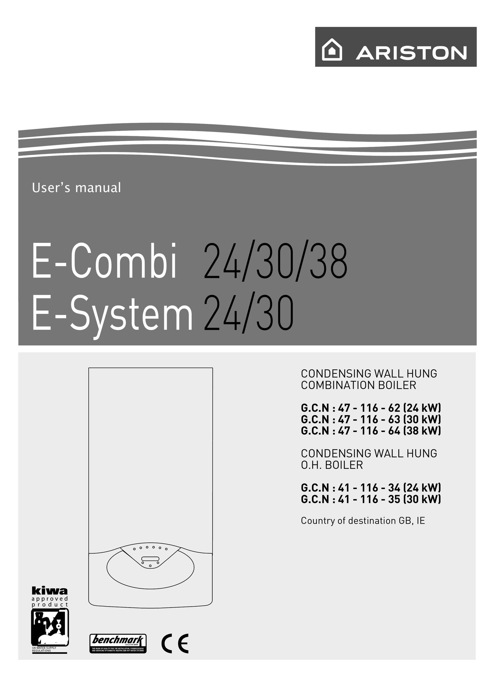 Ariston 41 - 116 - 35 Boiler User Manual (Page 1)