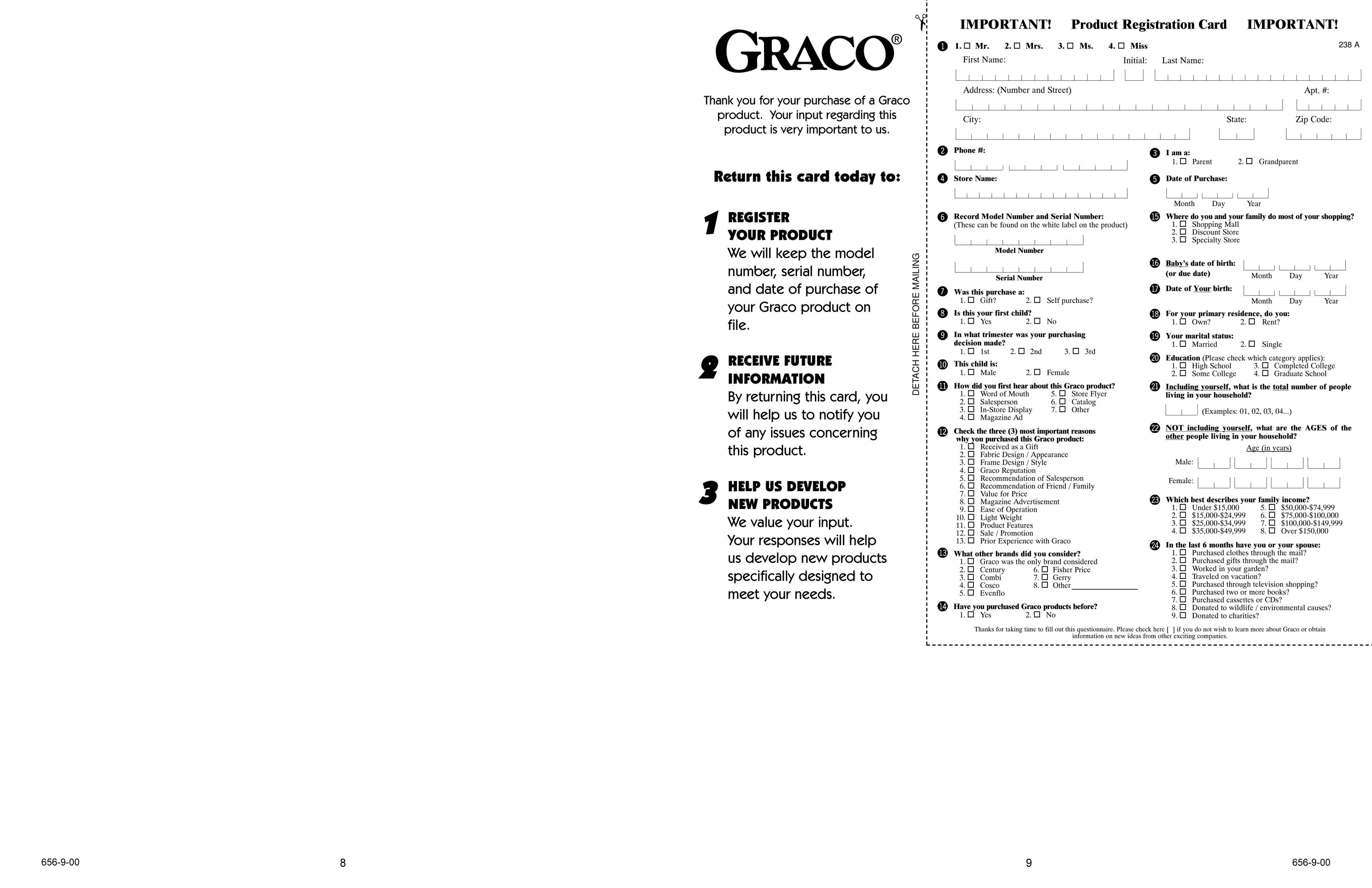 Graco 4622 Baby Furniture User Manual (Page 8)