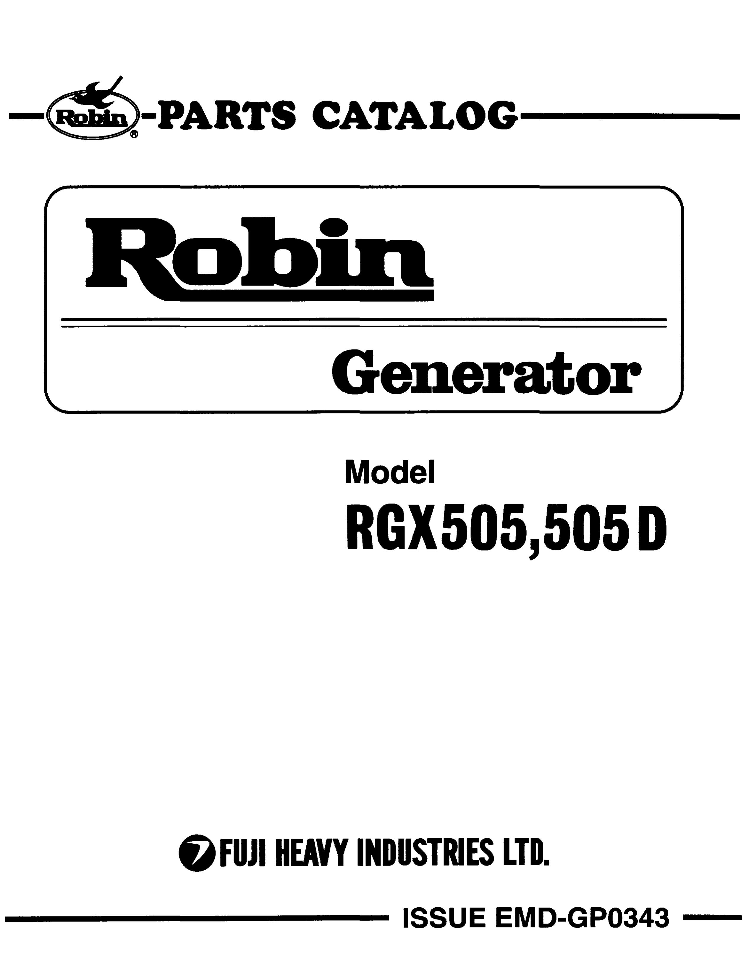 Subaru Robin Power Products 505D Portable Generator User Manual (Page 1)