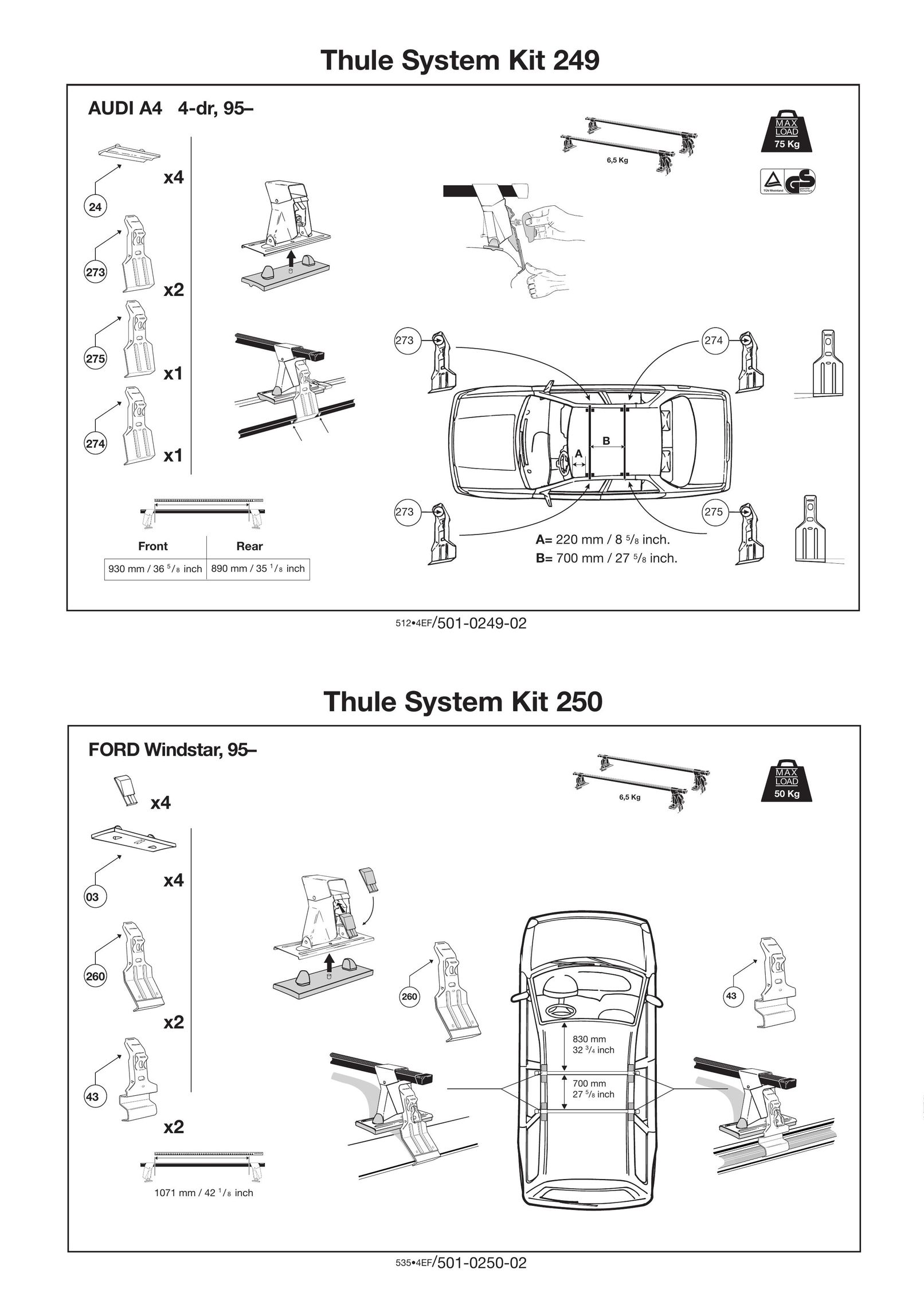 Audi 5354EF/501-0250-02 Bike Rack User Manual (Page 1)