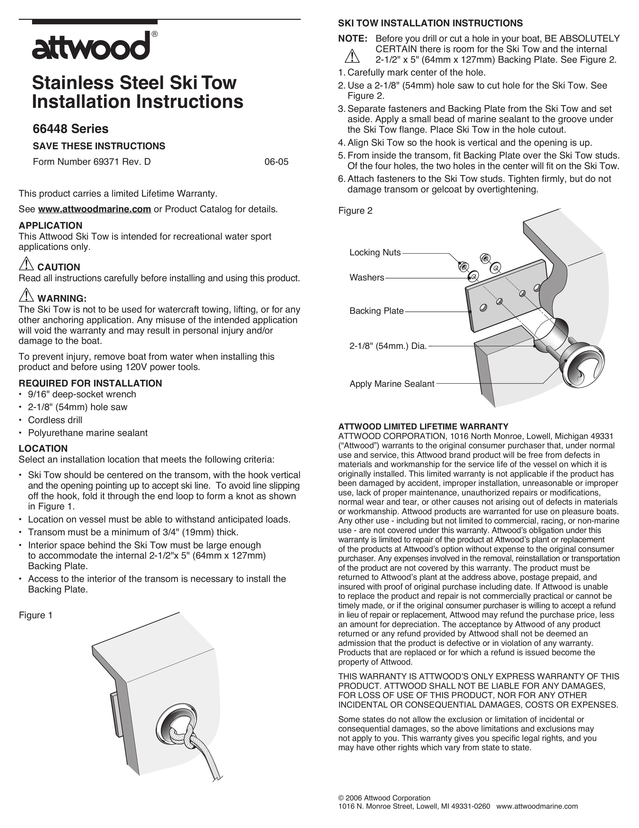 Attwood 66448 Series Boating Equipment User Manual (Page 1)