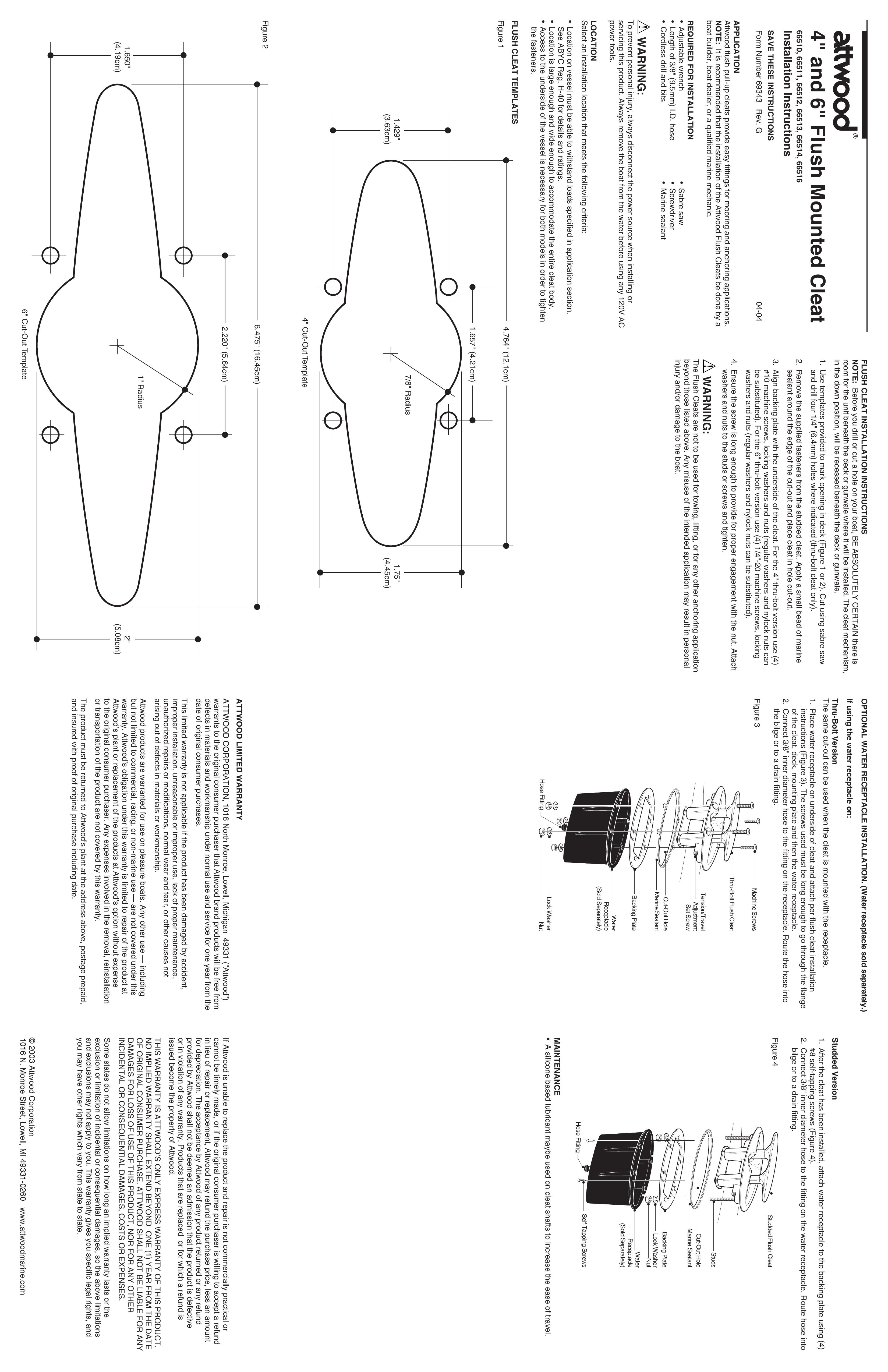 Attwood 66511 Boating Equipment User Manual (Page 1)