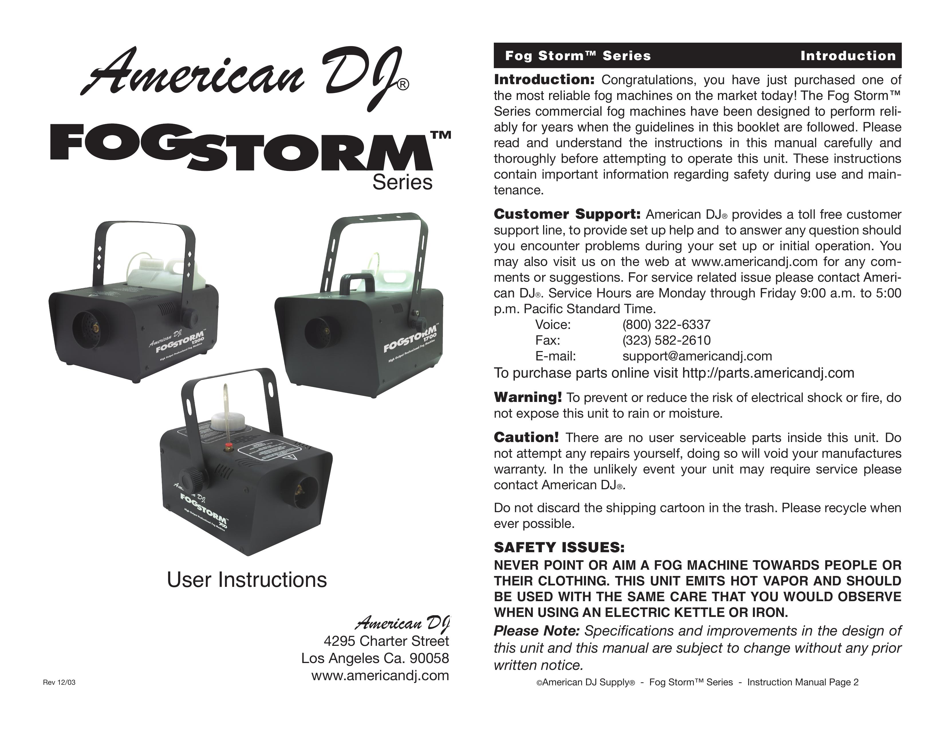 American DJ 700TM DJ Equipment User Manual (Page 1)