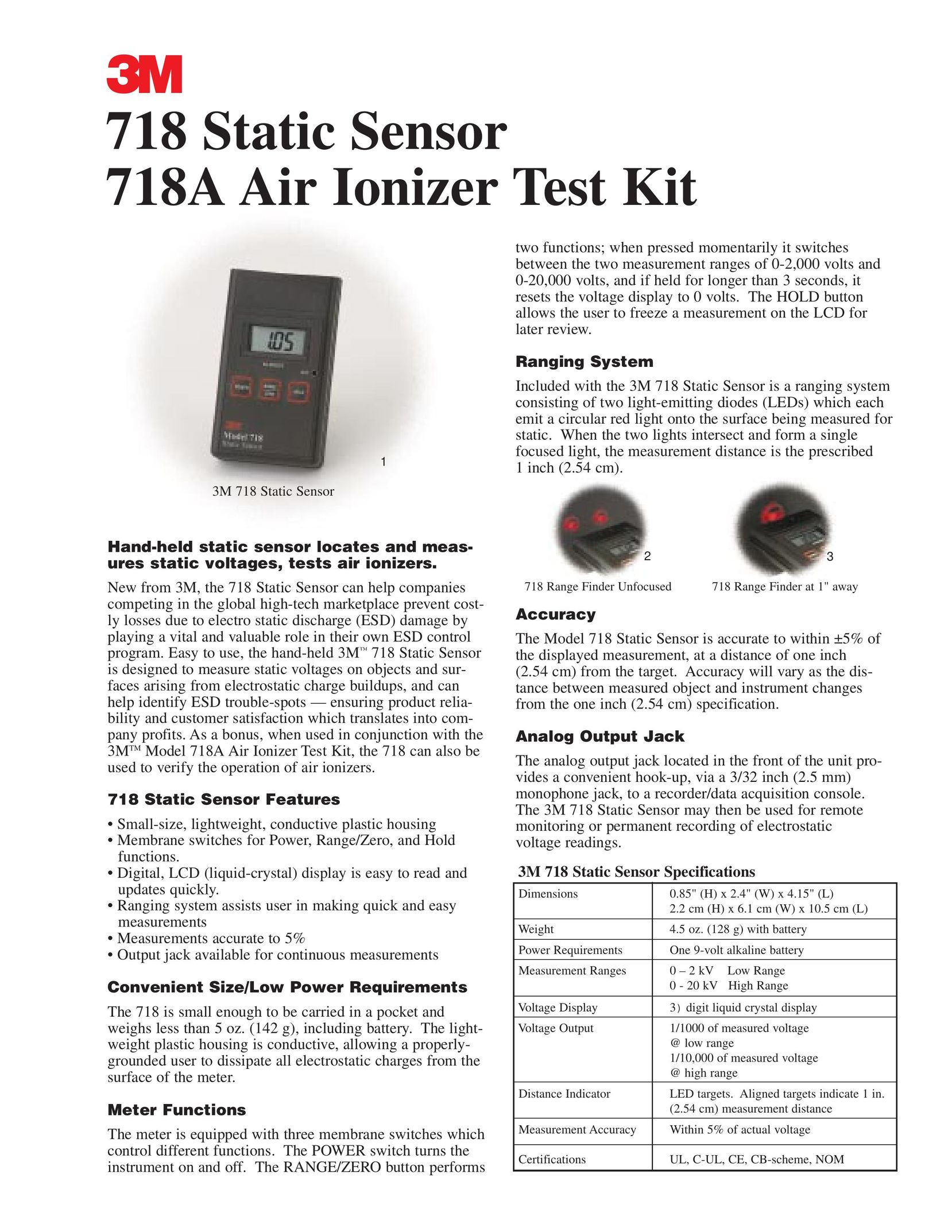 3M 718A Air Cleaner User Manual (Page 1)