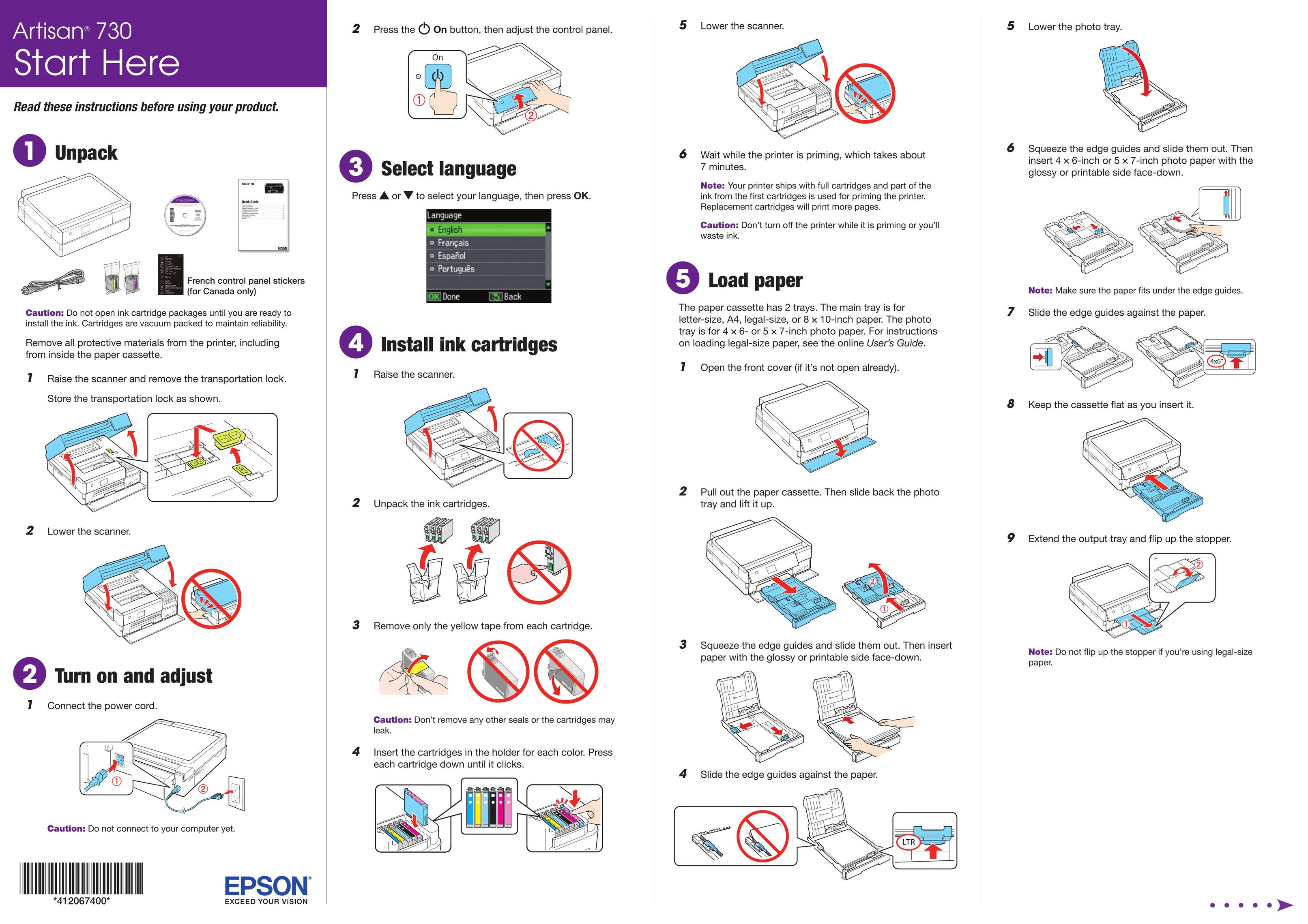 Epson 730 All in One Printer User Manual (Page 1)