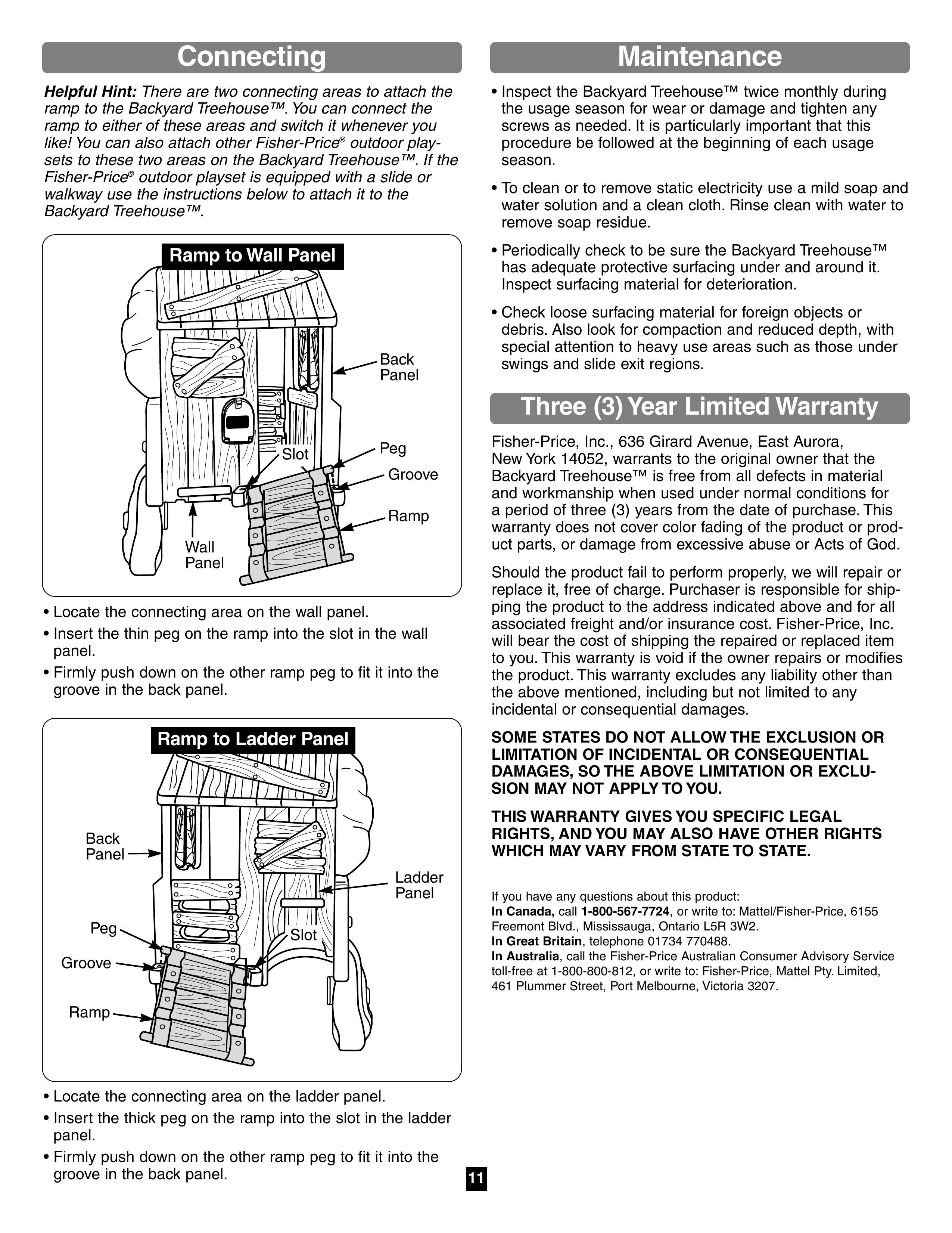 Fisher-Price 75972 Backyard Playset User Manual (Page 11)